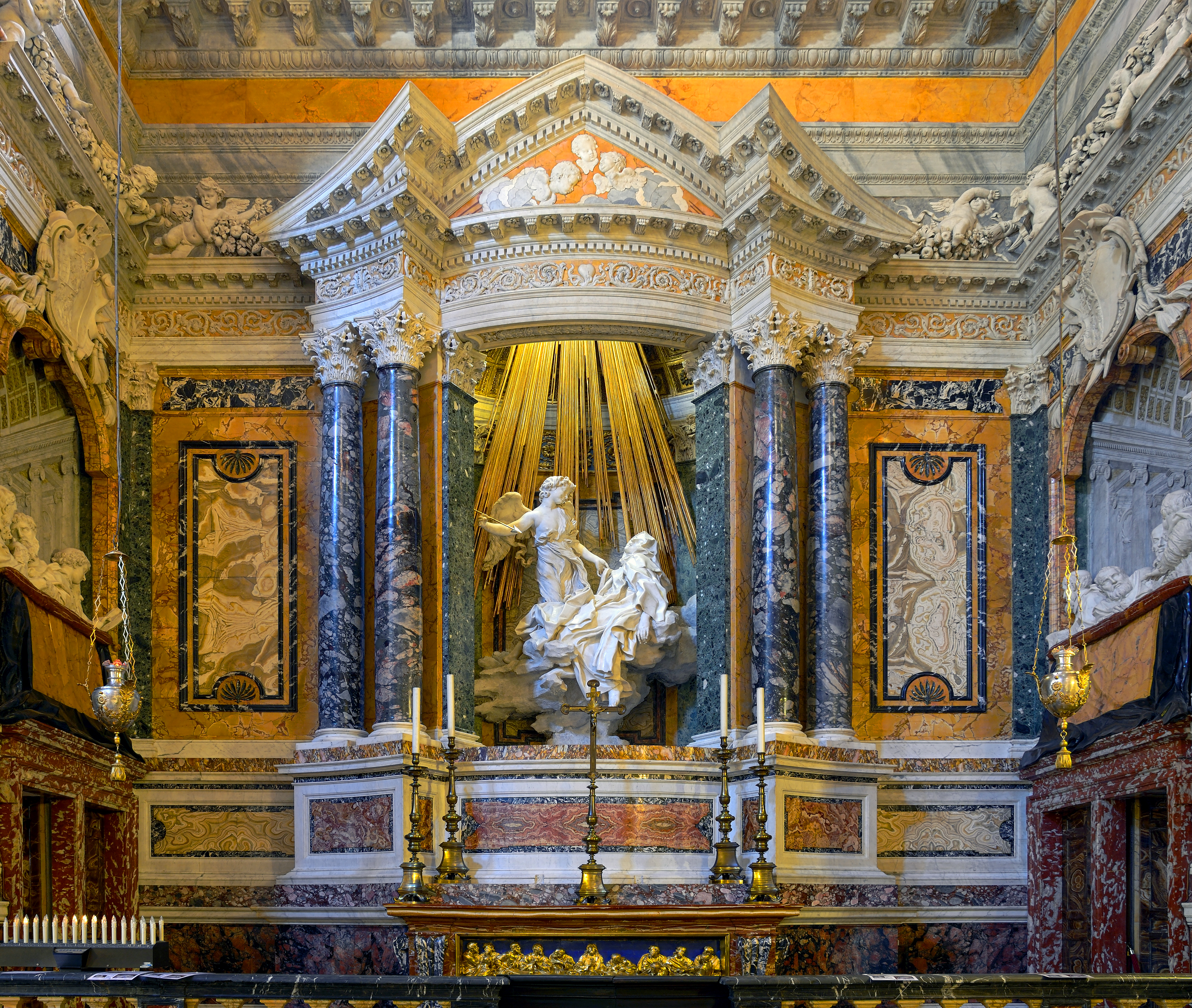 Cornaro chapel in Santa Maria della Vittoria in Rome HDR