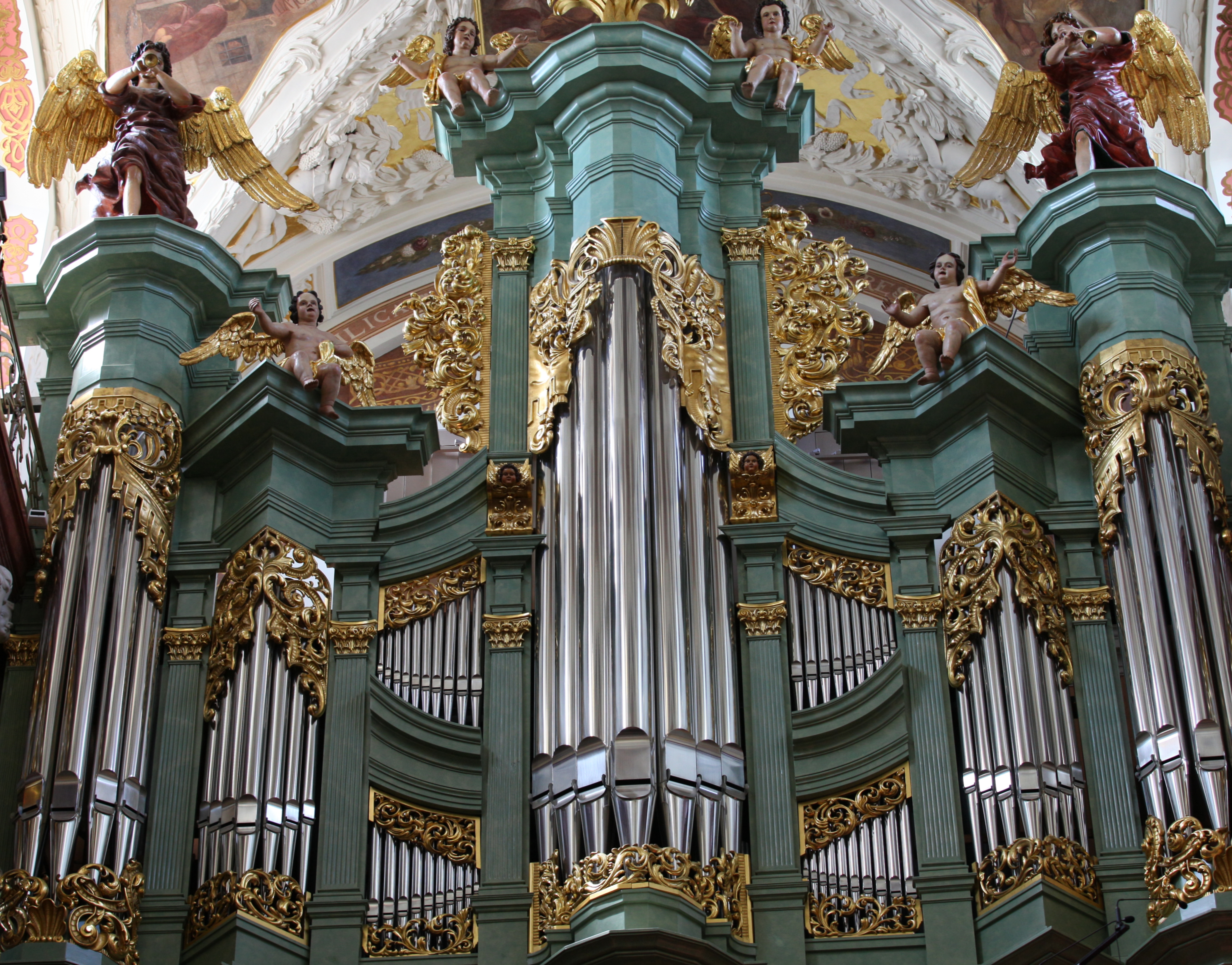 an organ in a church in Czestochowa city in August 2013, Poland, EU, picture 2/21