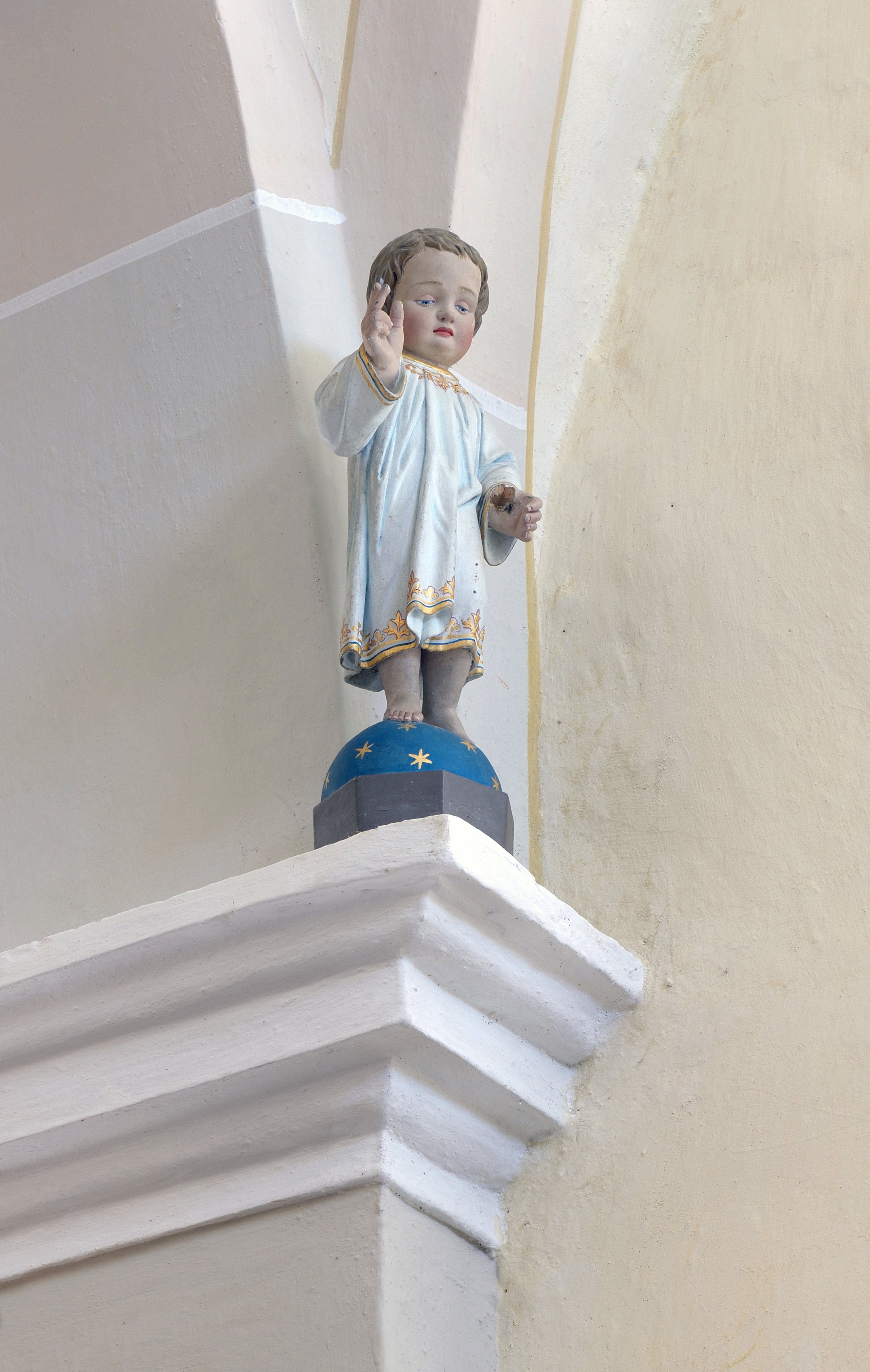 Jesus as a child in the Saint John the Baptist church in Freins