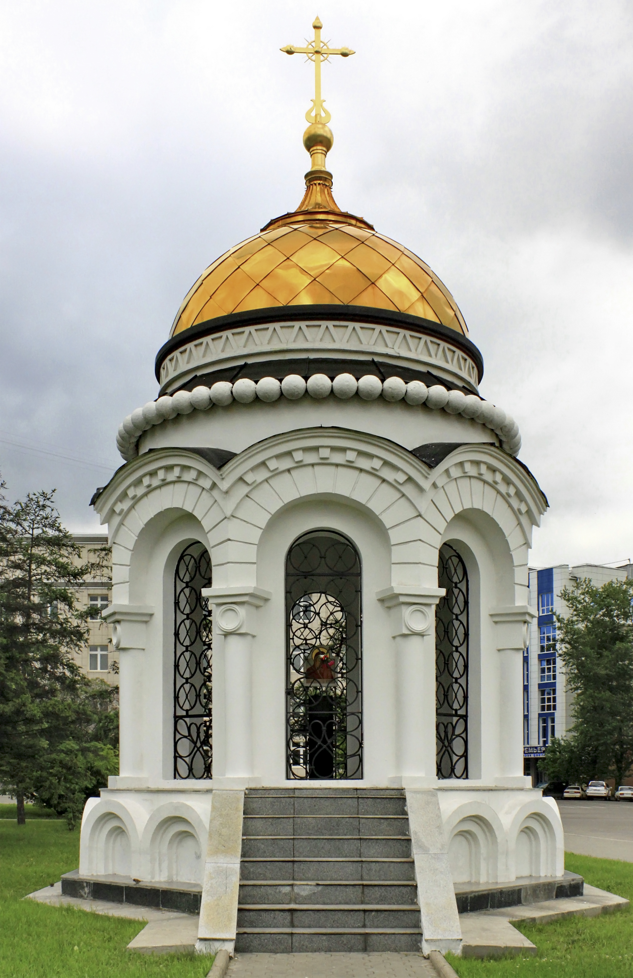 Kaplica na miejscu Kazańskiego Soboru Katedralnego w Irkucku 01