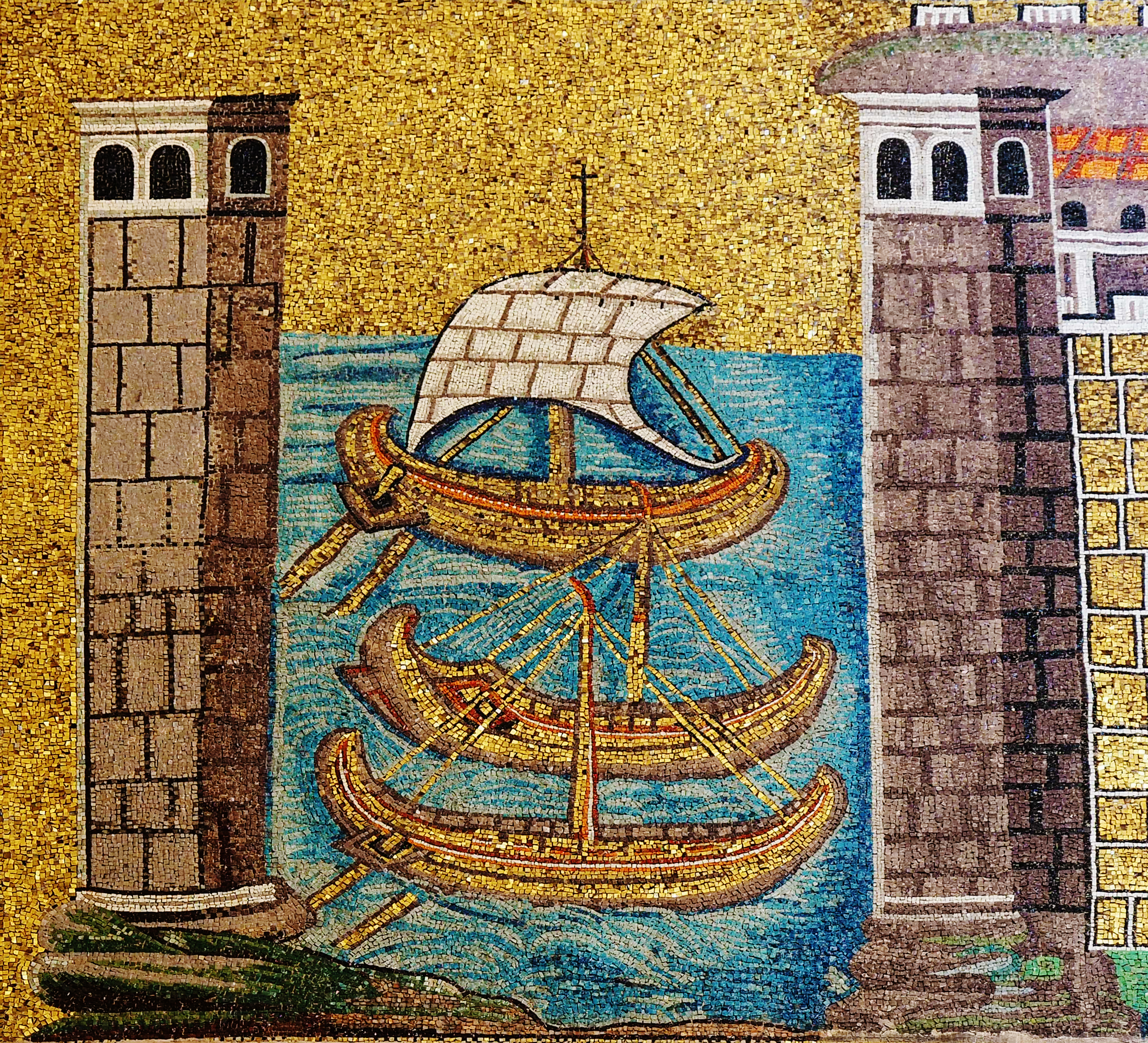 Mosaic of Classe, ancient port of Ravenna (Basilica of Sant'Apollinare Nuovo)