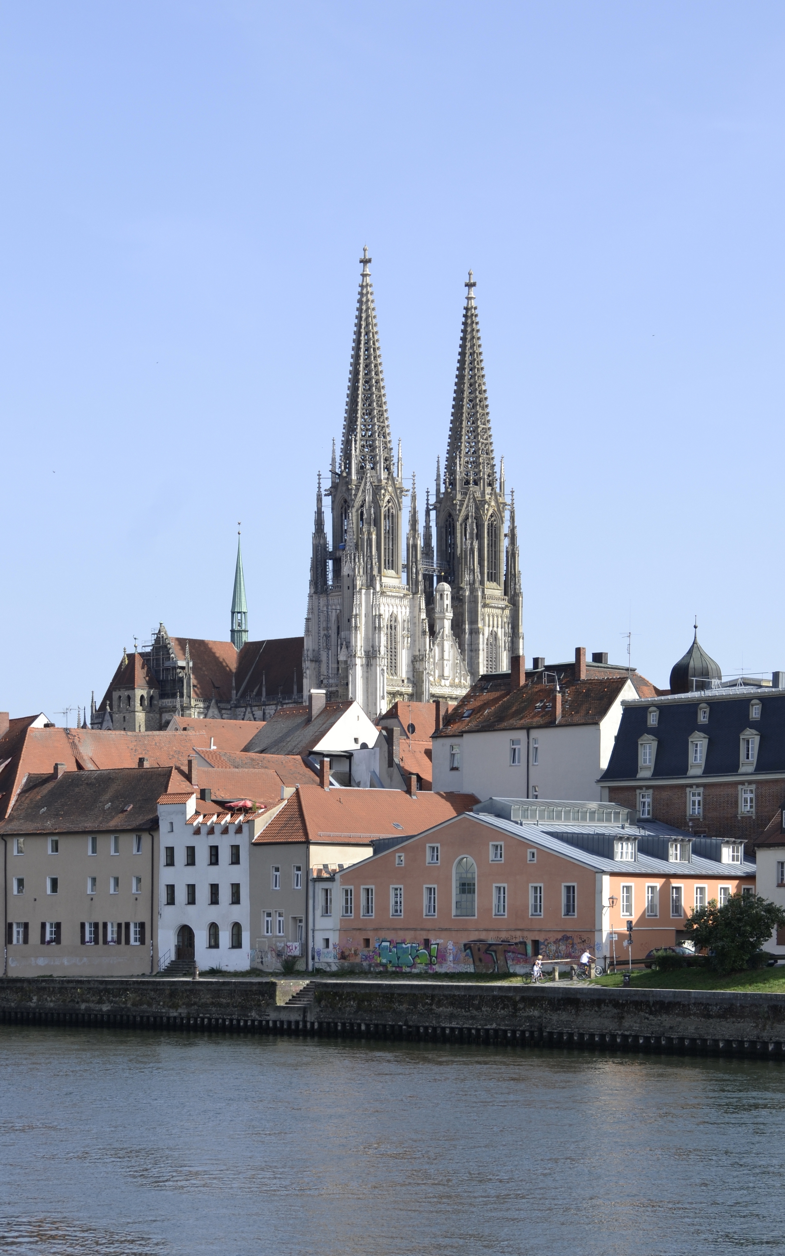 Old town with the Cathedral of Regensburg