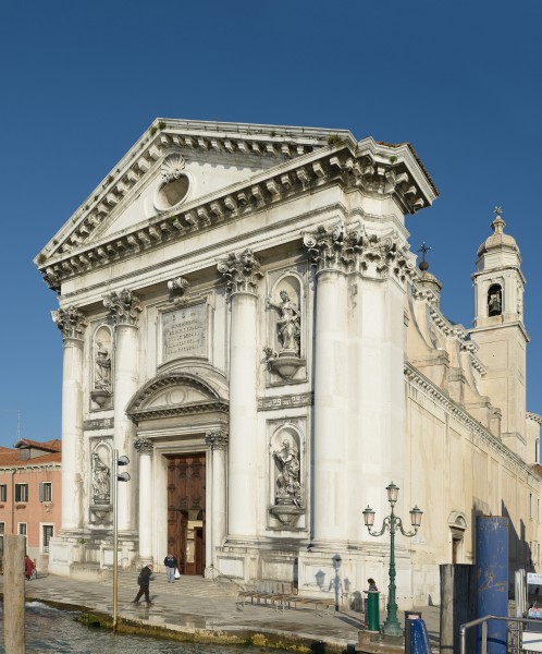 Facade Chiesa dei Gesuati Venice from east 2012