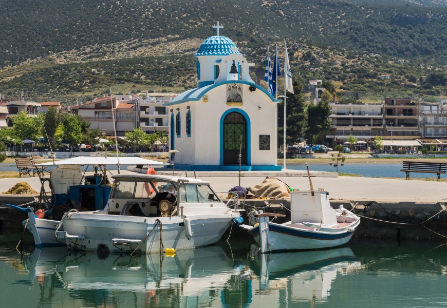 Harbour chapel Nea Artaki Euboea Greece