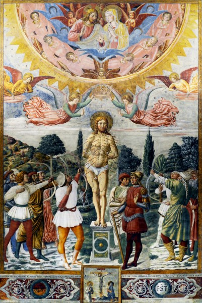 Martyrdom of Saint Sebastian in Duomo of San Gimignano