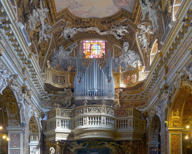 Pipe organ in Santa Maria della Vittoria in Rome HDR