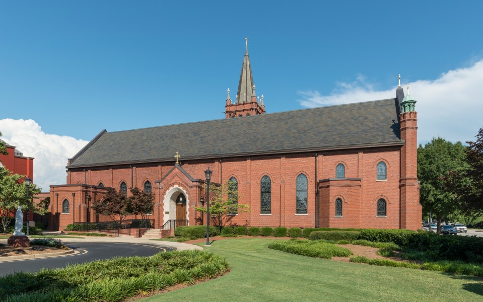 St. Mary's Church, Greenville SC, West view 20160701 1