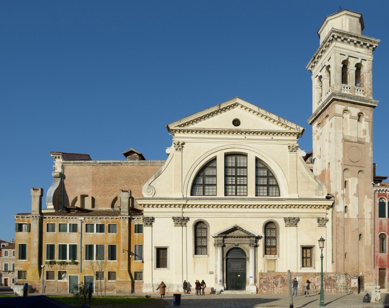 The church of San Trovaso in Venice eastern side