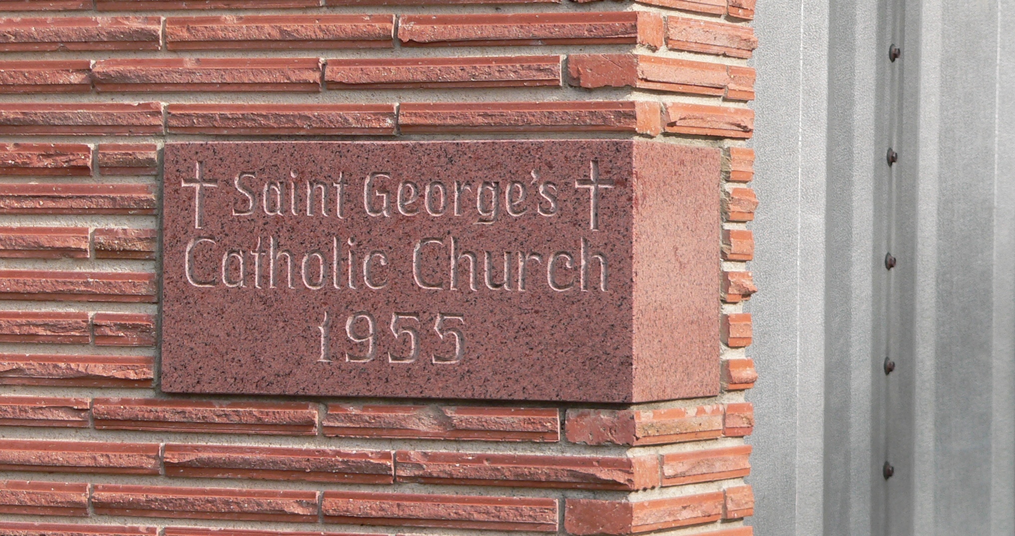 St George church (Morse Bluff, Nebraska) cornerstone