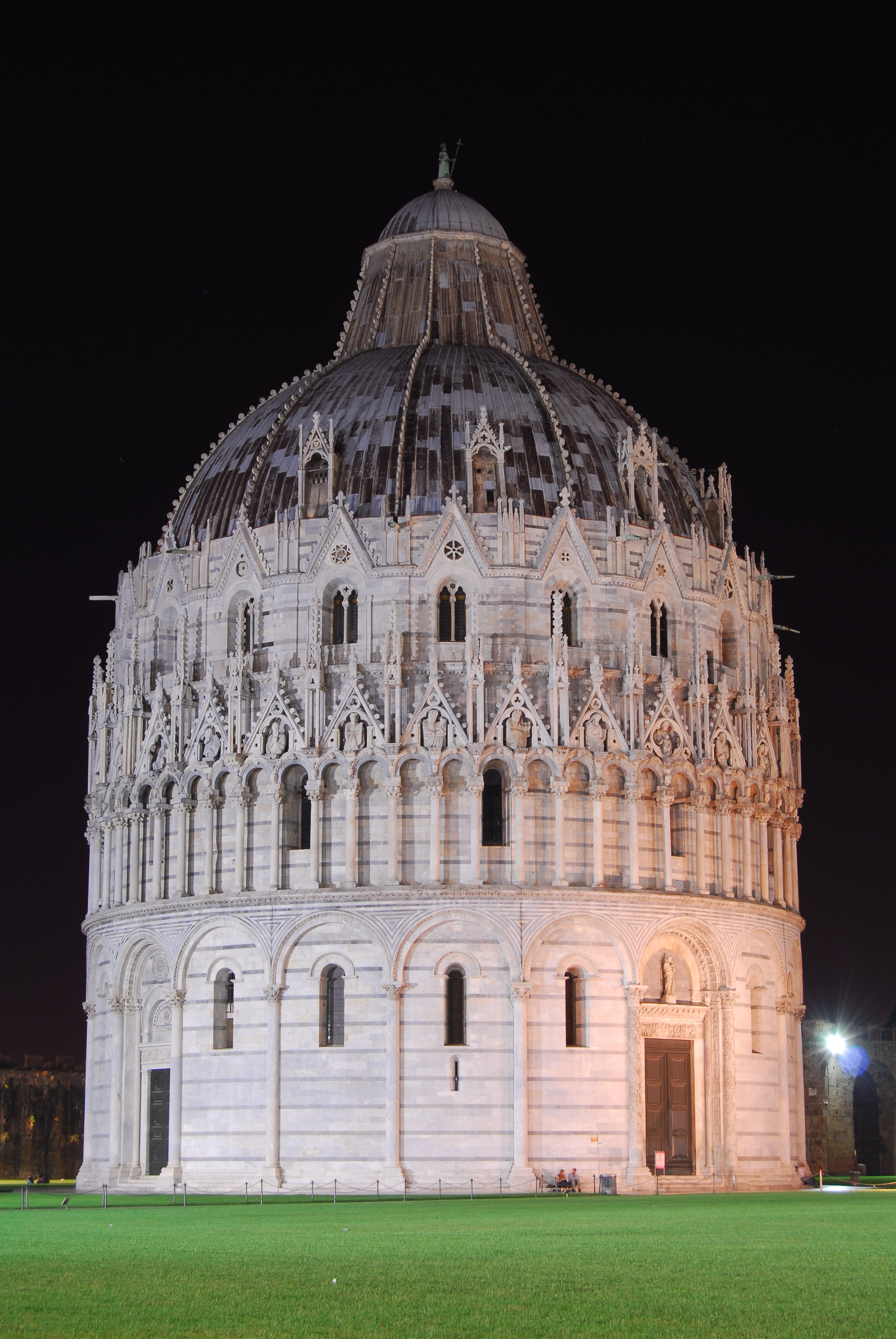 The Baptistery in Pisa Italy at night JD03092007