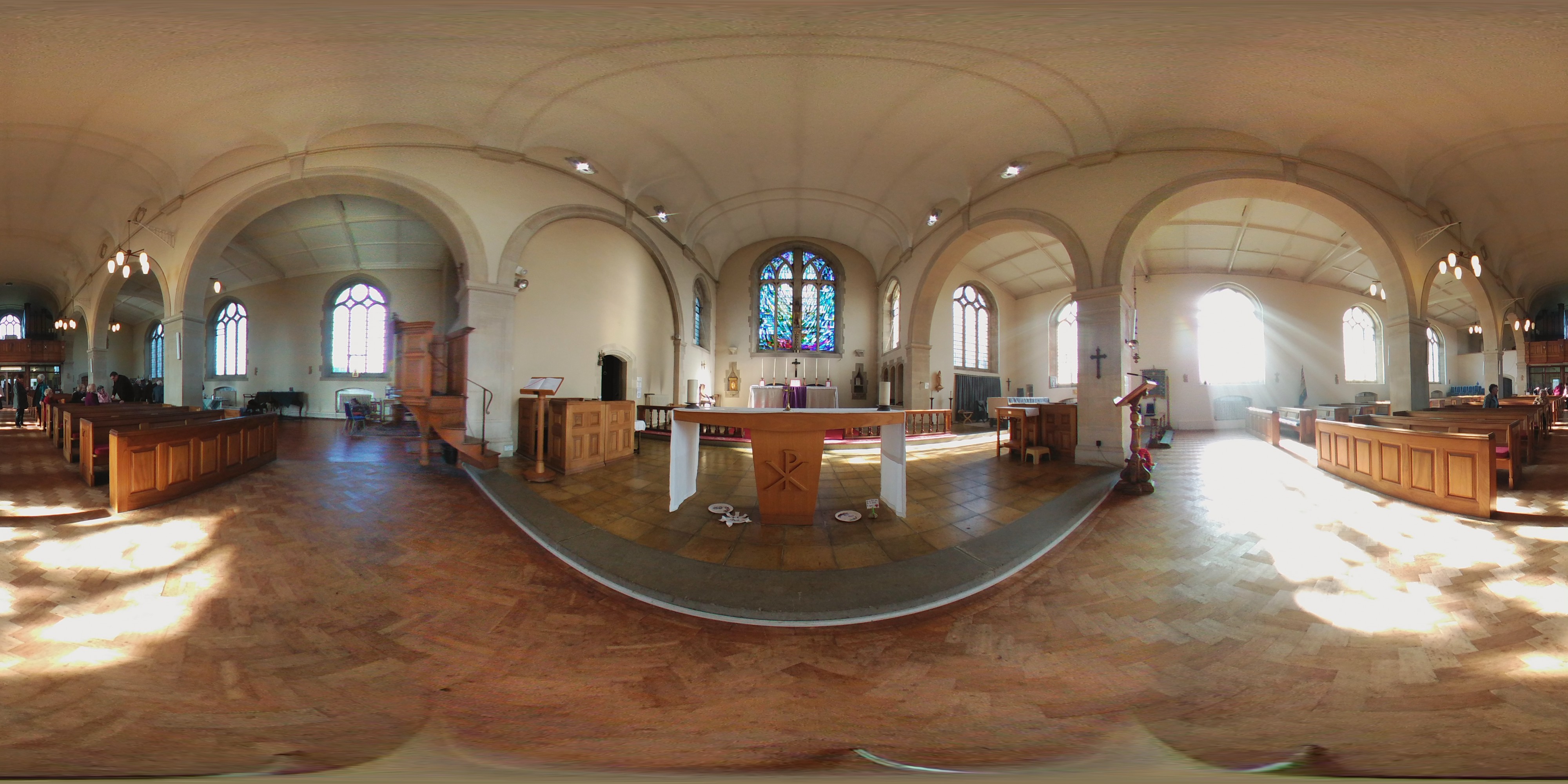 Altar, St Augustine's Church, Bexhill (360 panorama)