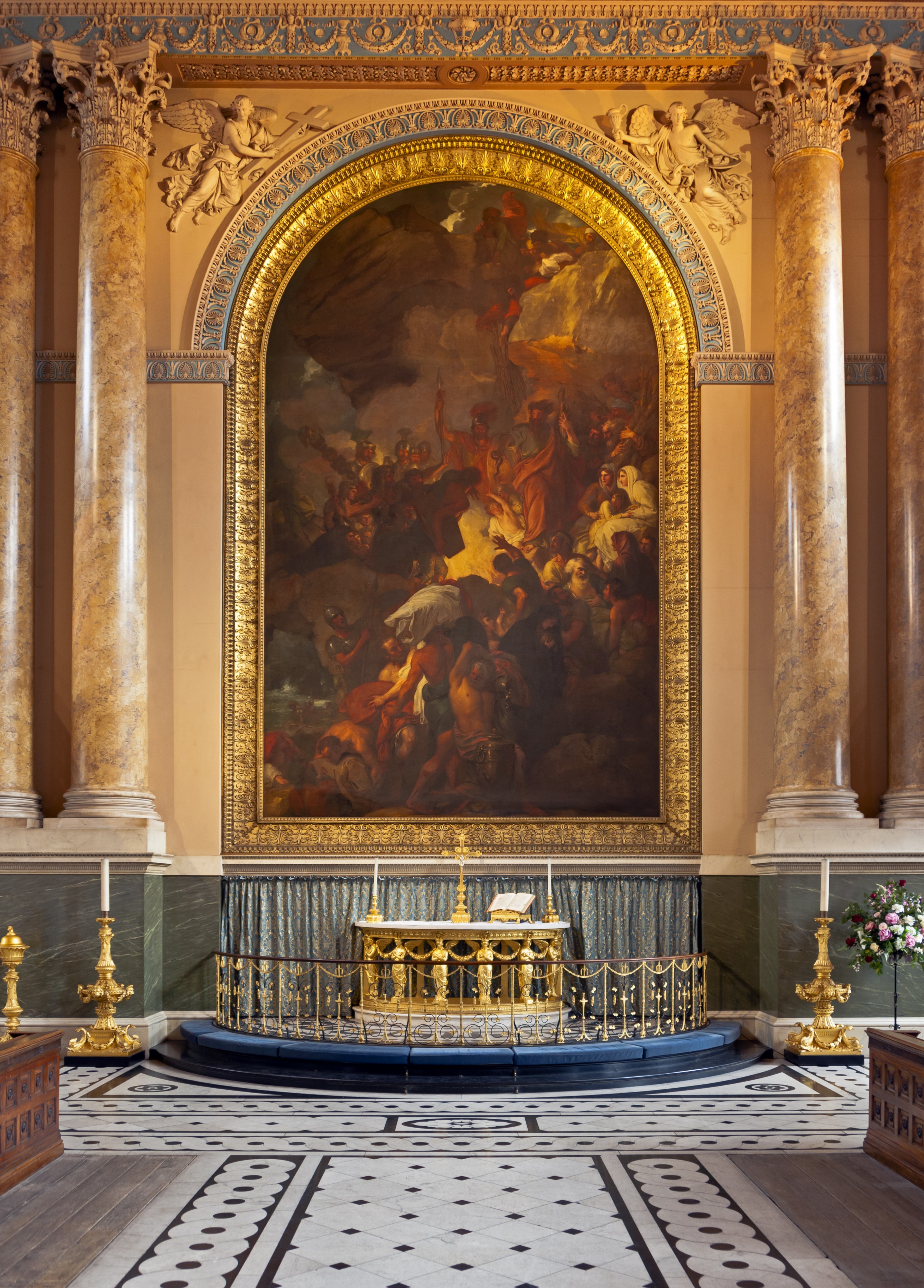 Altar in chapel at Greenwich Hospital, London
