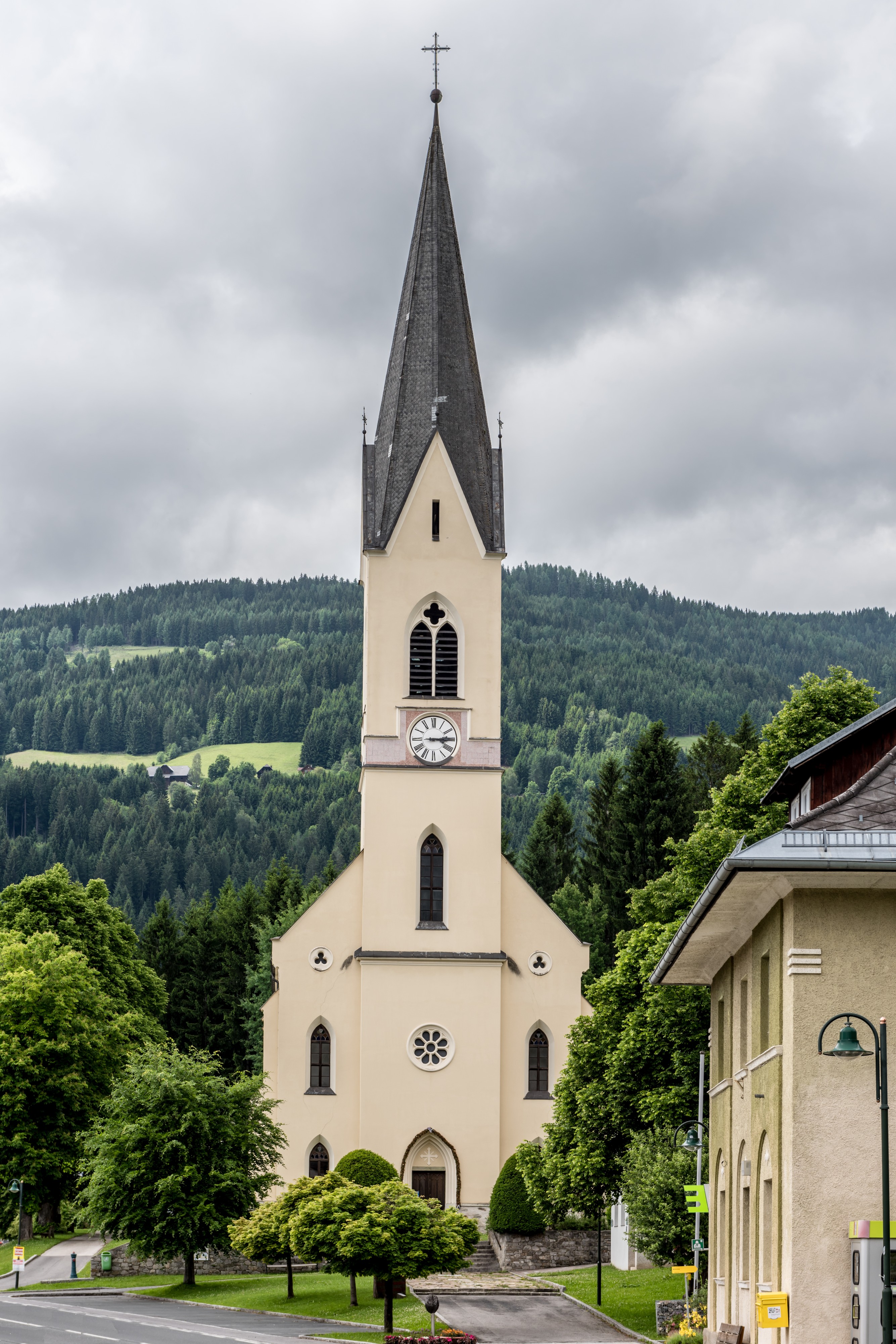 Arriach evangelische Vier-Evangelisten-Kirche Ost-Ansicht 05062017 9069