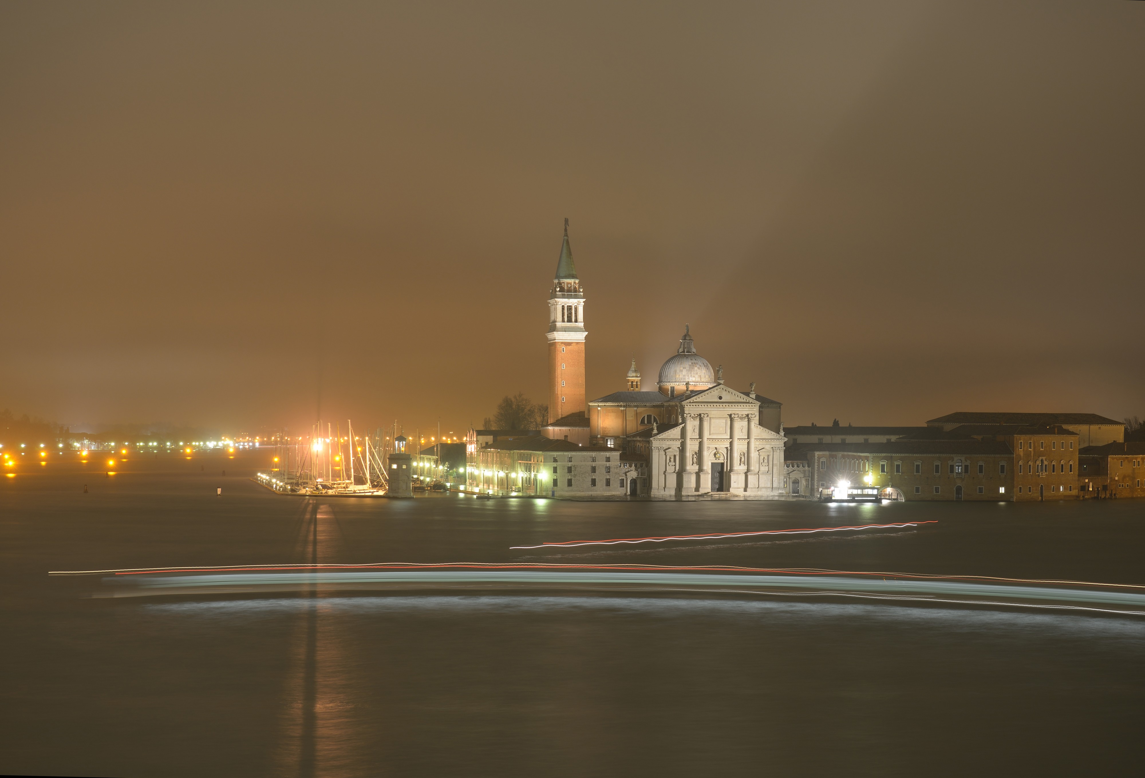 Basilica di San Giorgio Maggiore notte a Venezia