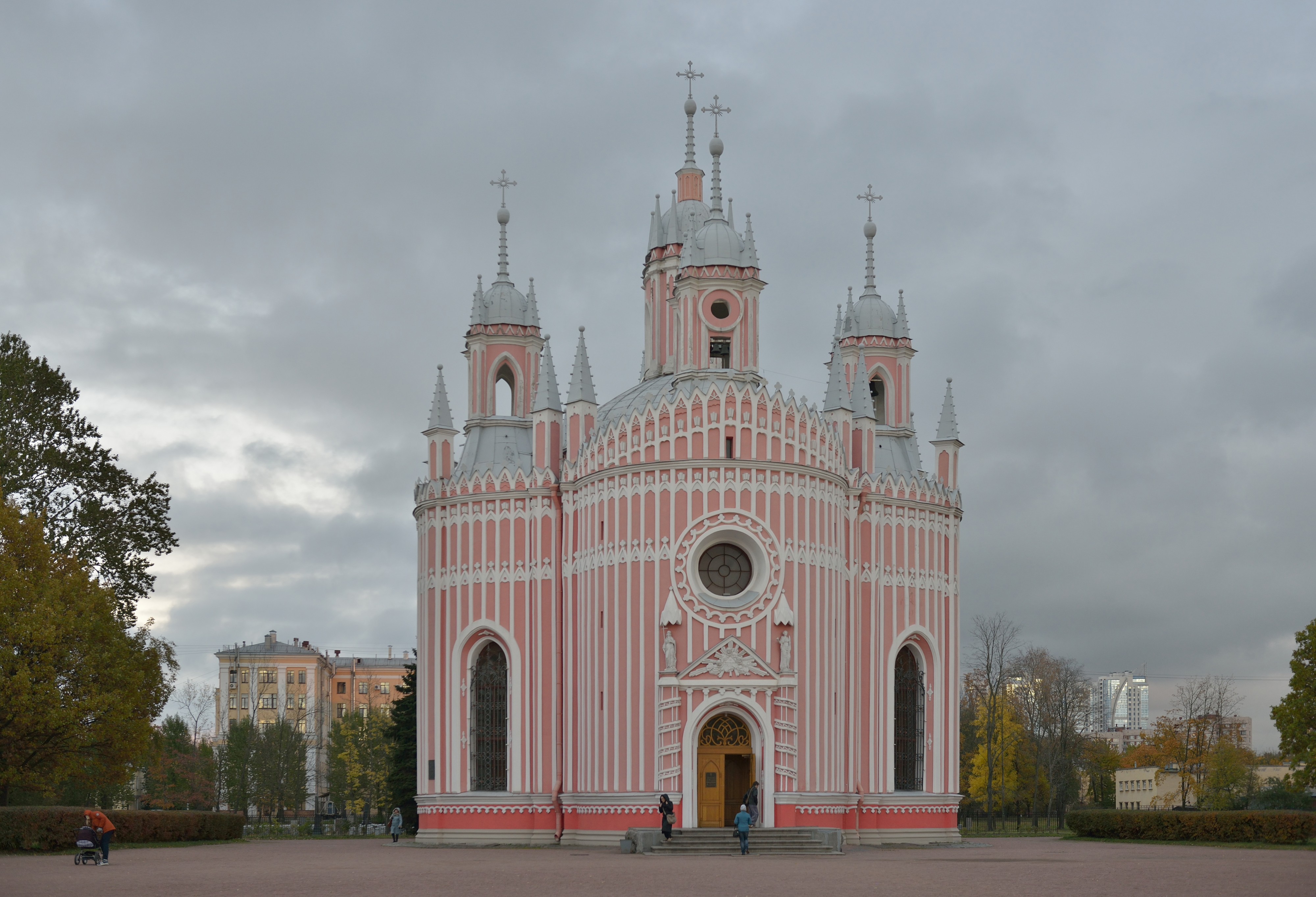 Chesme Church evening in Saint Petersburg