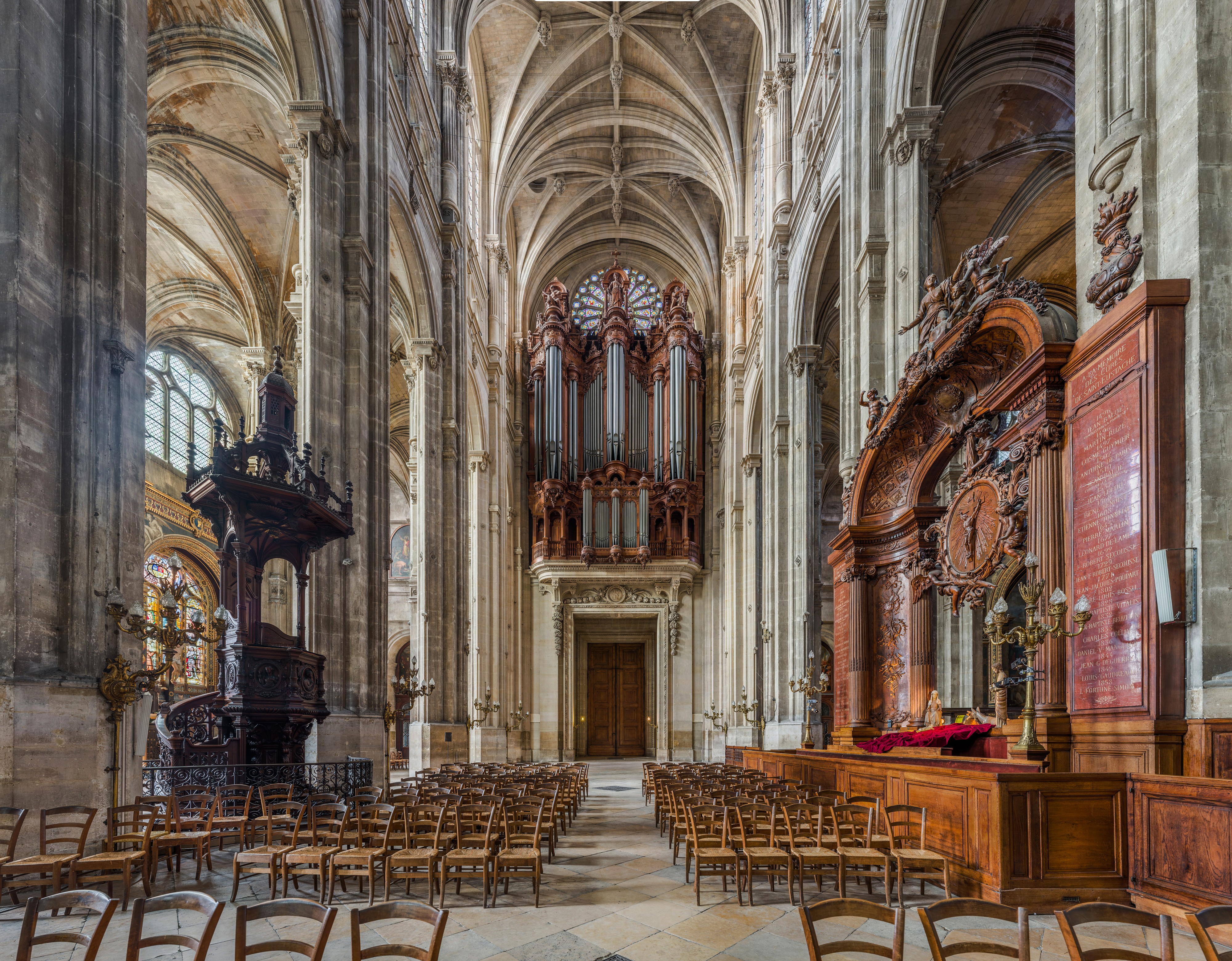 Church of St Eustace Organ and Pulpit, Paris, France - Diliff