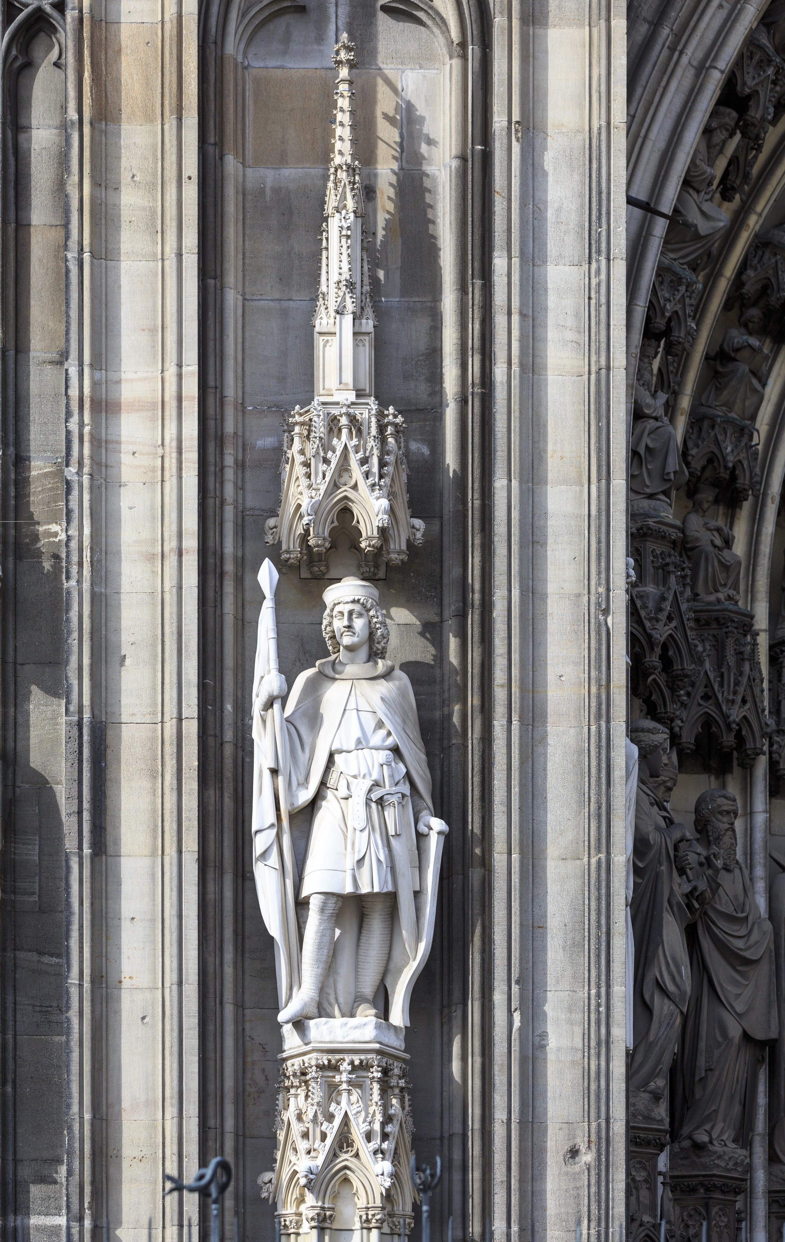 Cologne Germany Sculptures-at-the-south-facade-of-Cologne-Cathedral-01