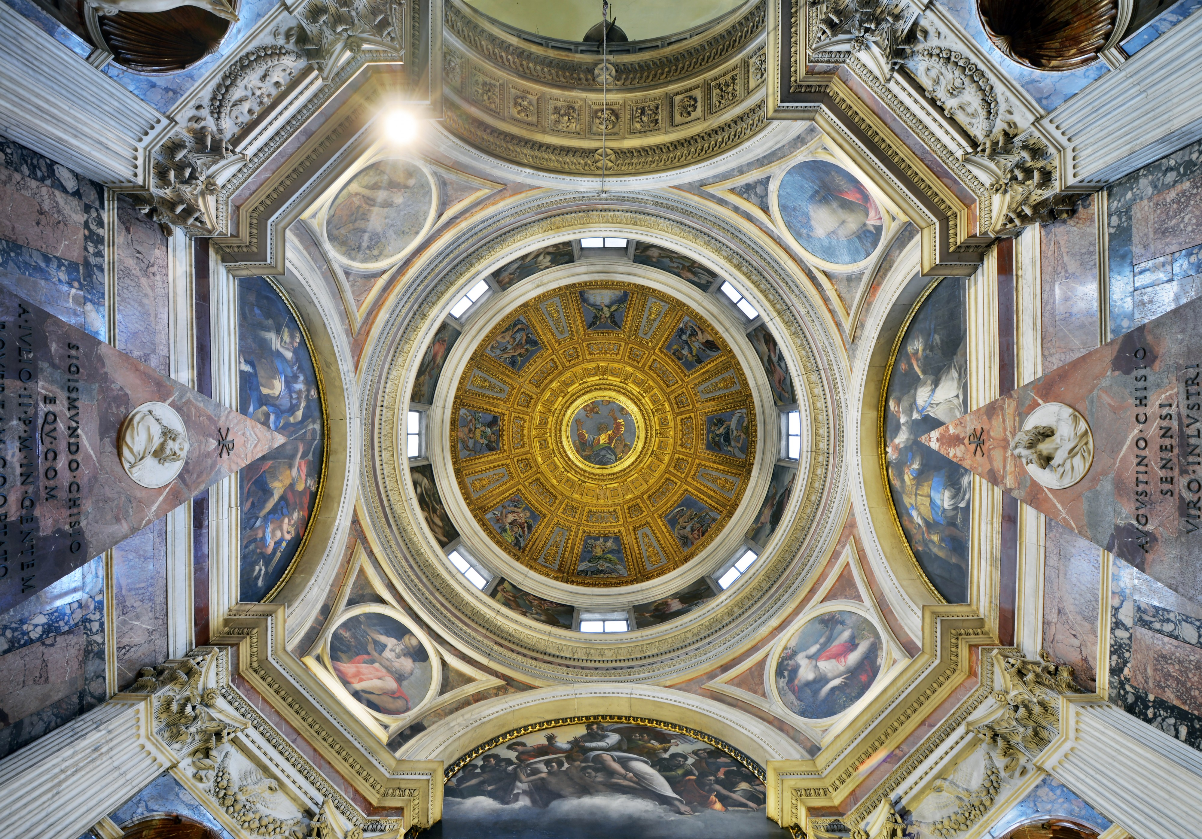 Dome Cappella Chigi, Santa Maria del Popolo (Rome) Wide view