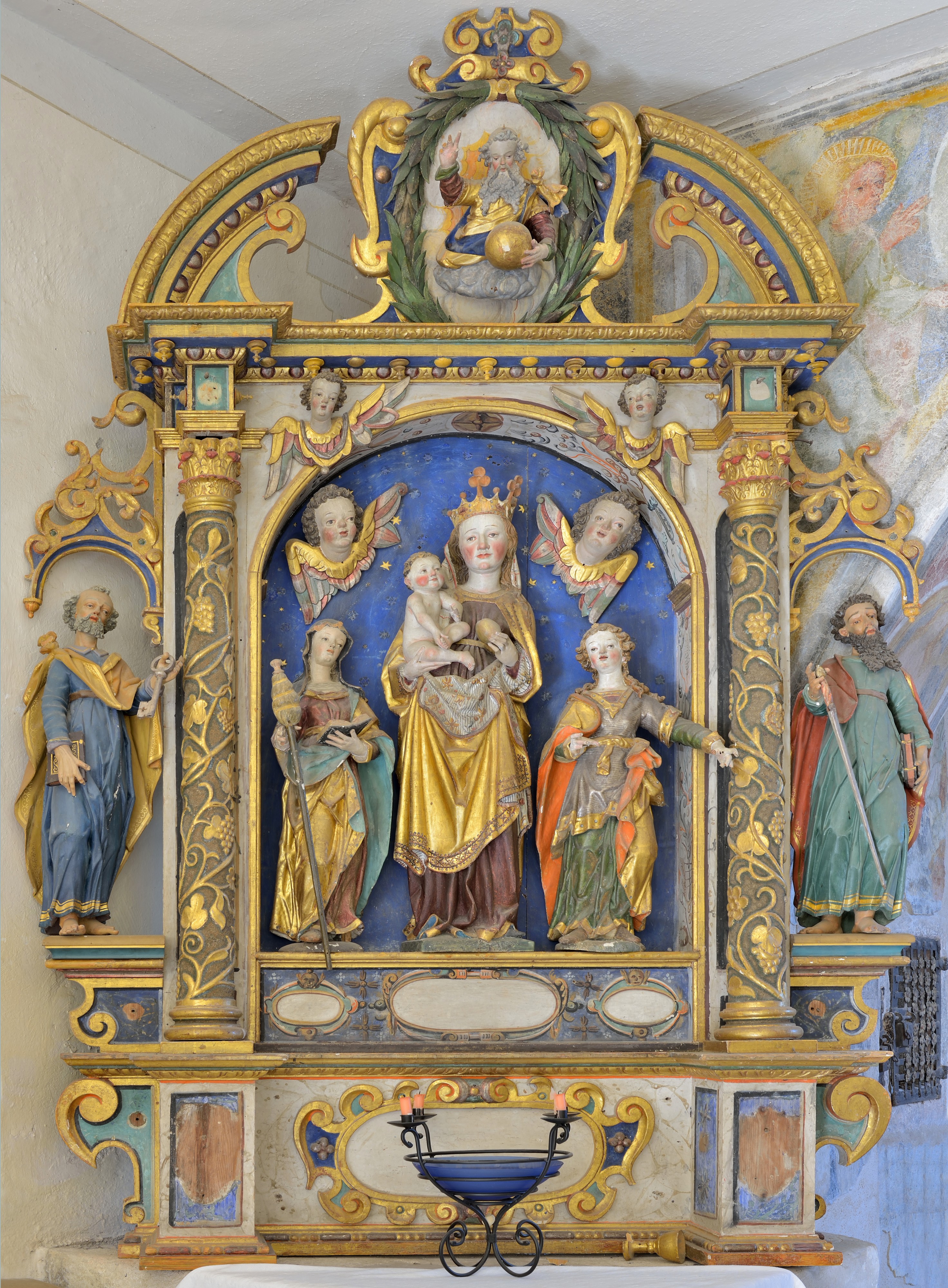 Gertraud Kirche barocker Altar Dreikirchen