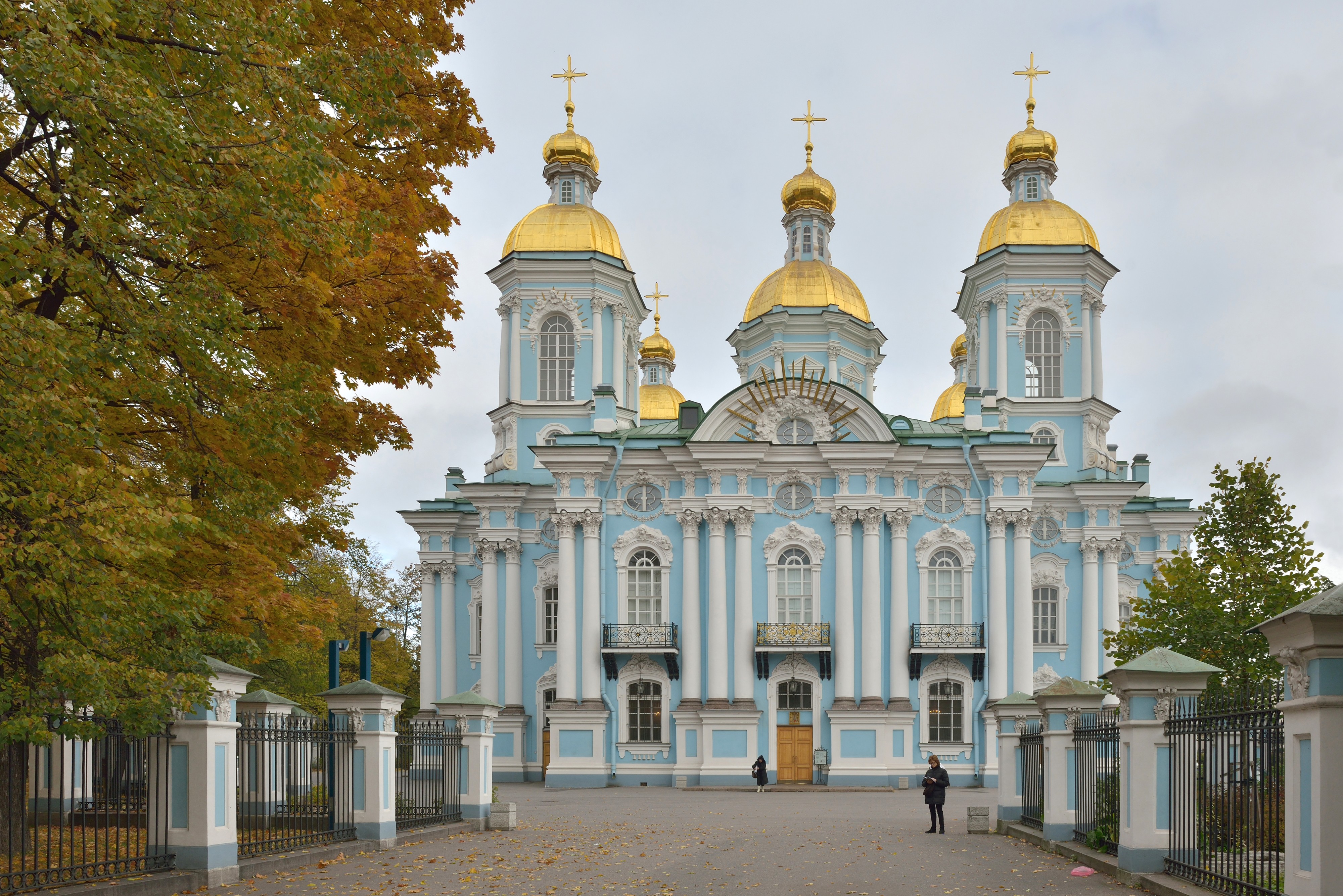 Nicholas Naval Cathedral main facade Saint Petersburg