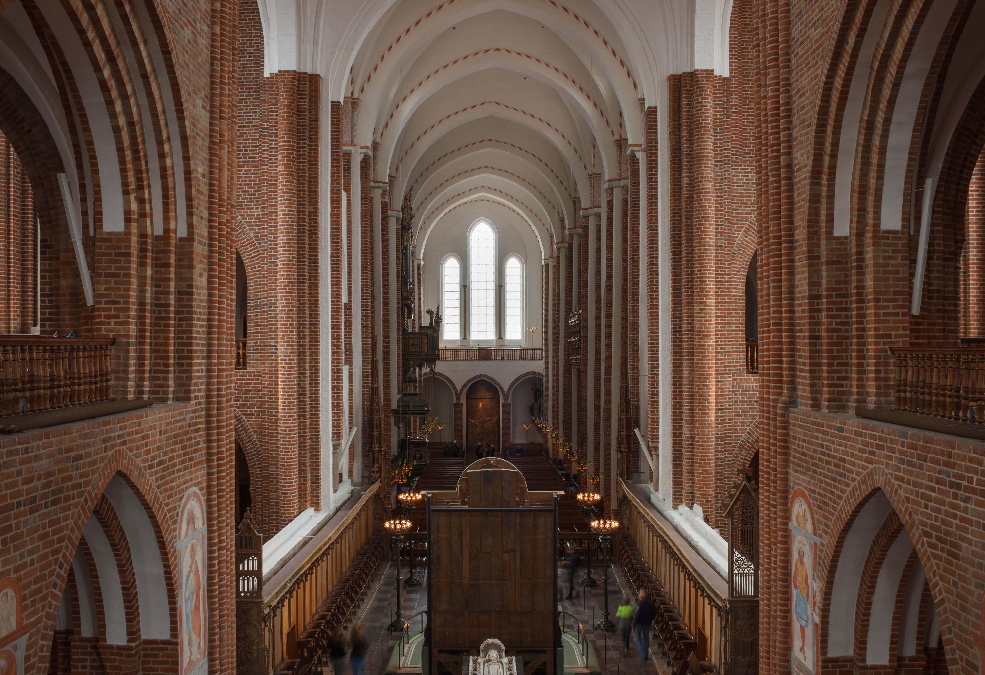 The nave in Roskilde Cathedral, Denmark, 2015-03-31-4816