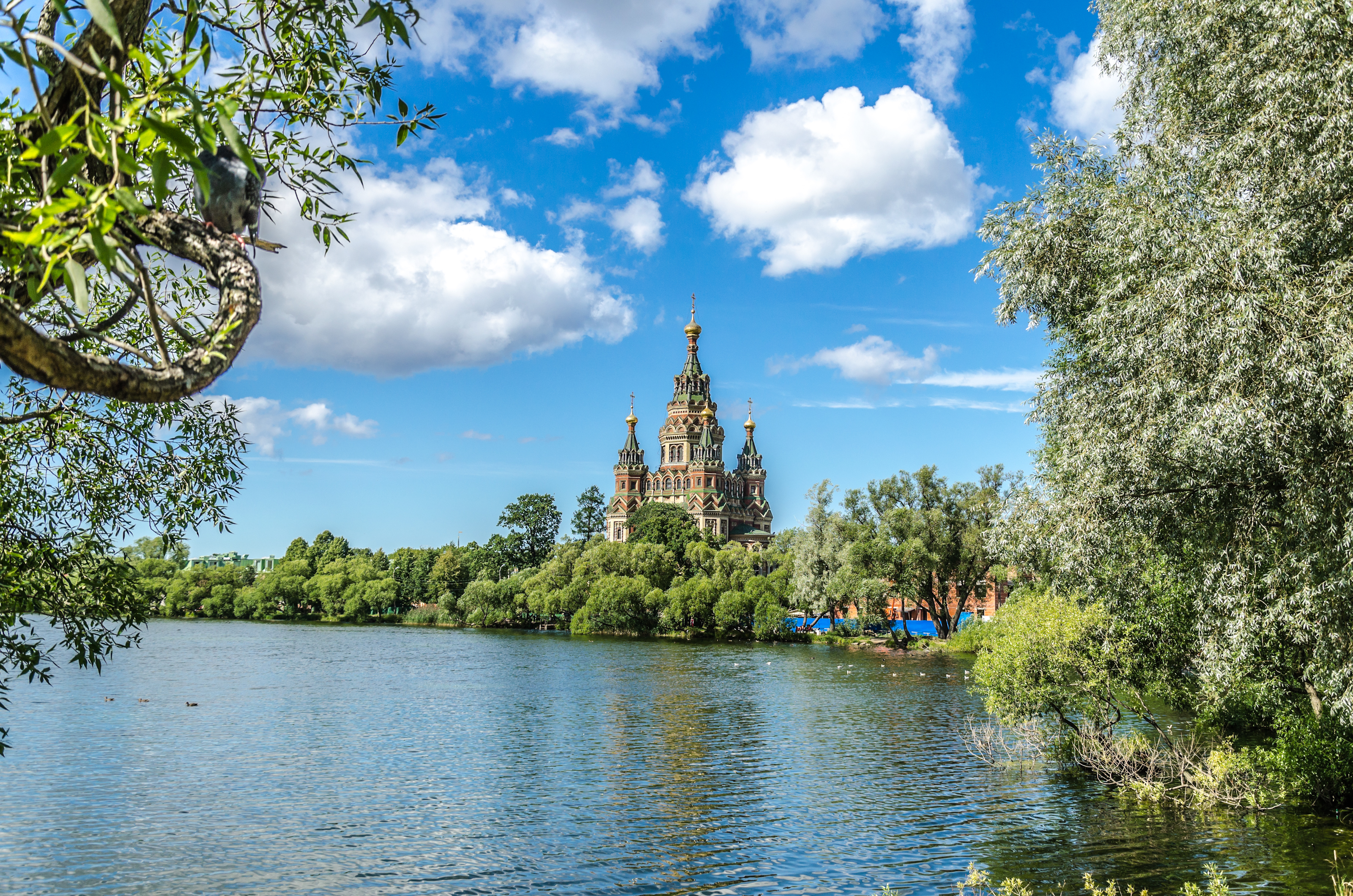 View to Saints Peter and Paul Cathedral in Peterhof 02