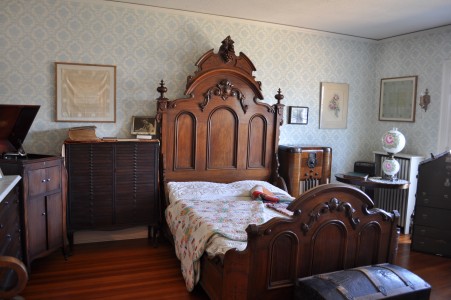 Bedroom, Polson Museum, Hoquiam, Washington, USA. Intentionally restored to 