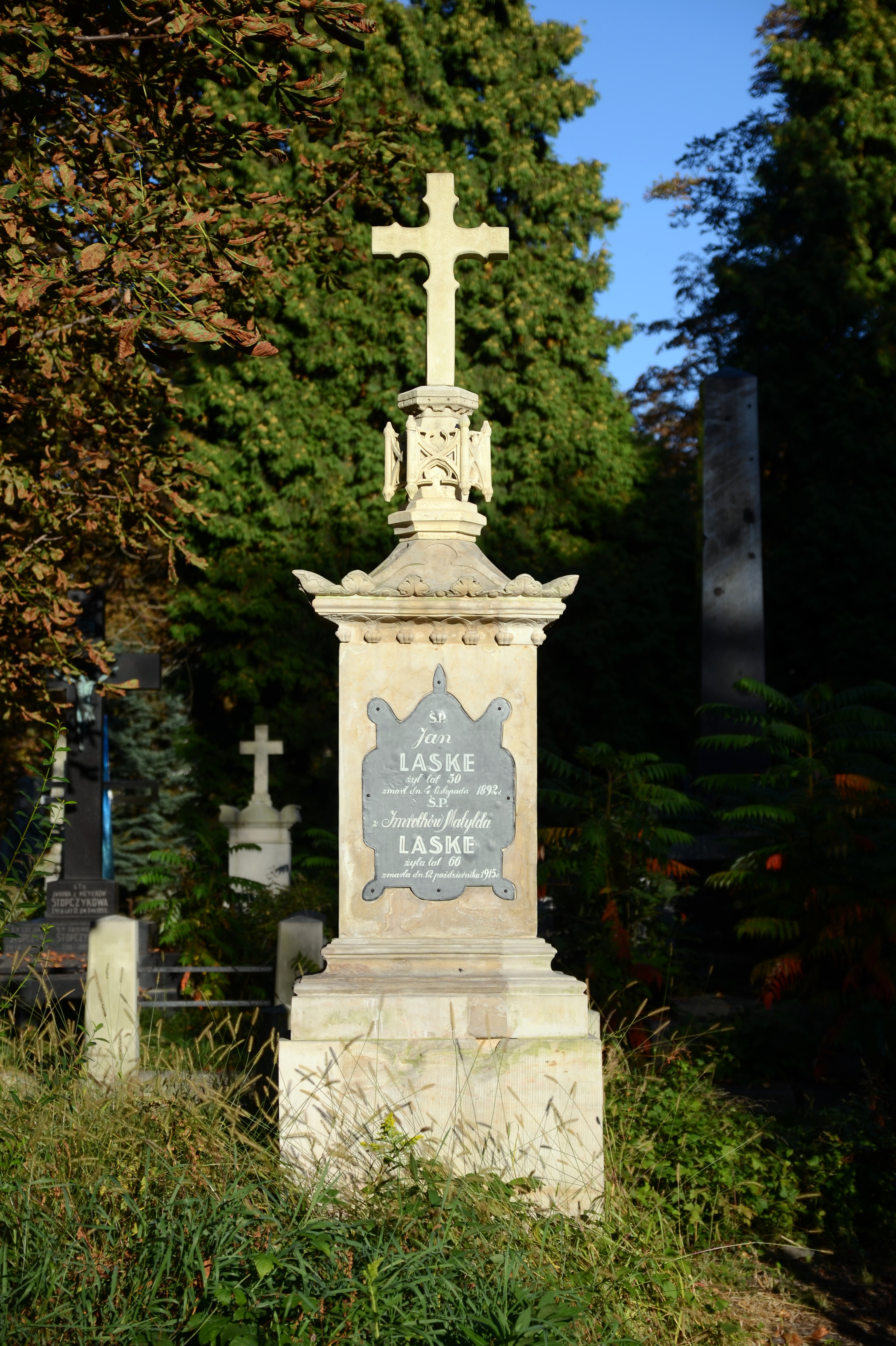 Cmentarz ewangelicki na Woli - grób rodziny Laske 2011
