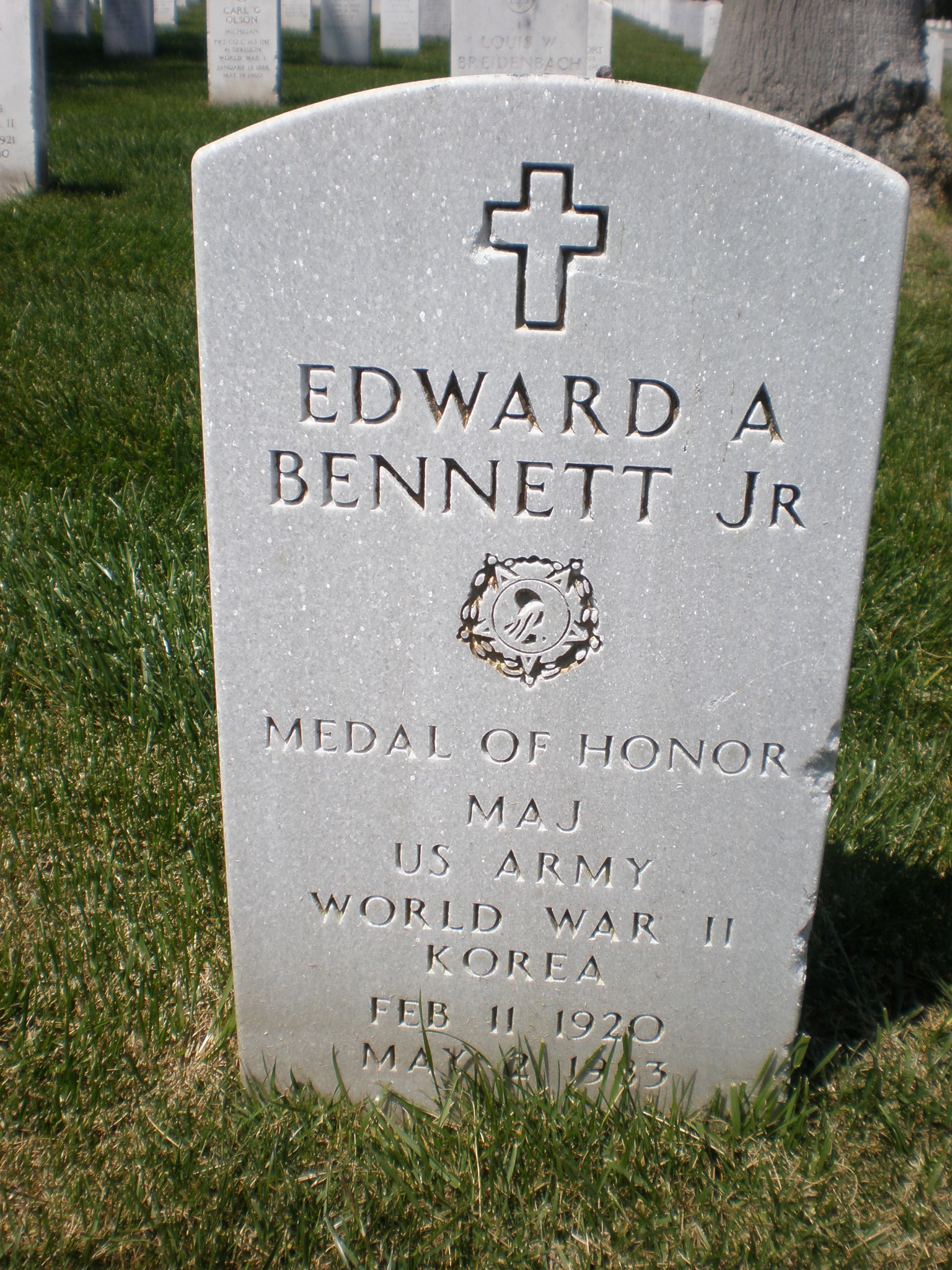 Edward A. Bennett headstone