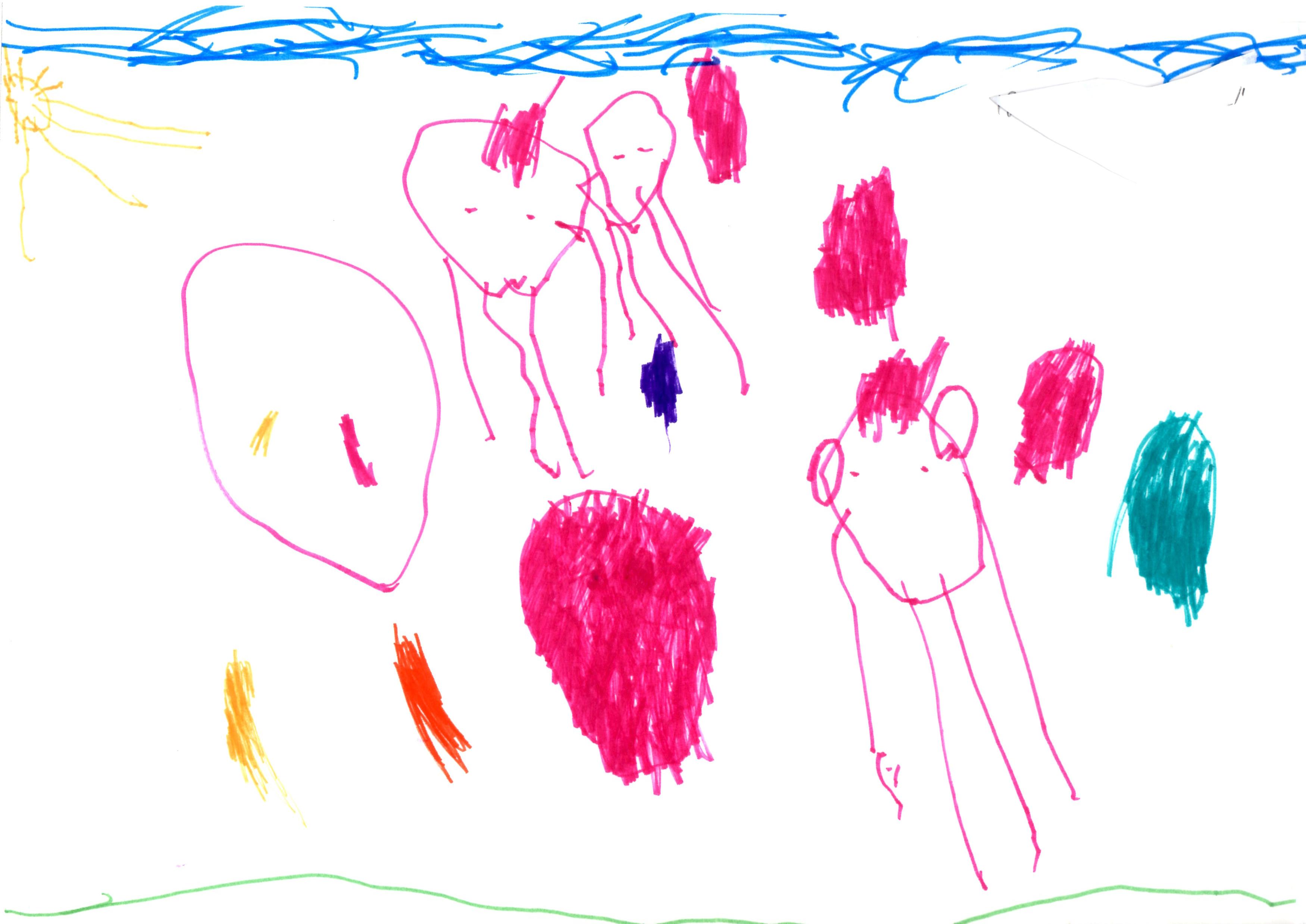 ציור של ילדה בגיל 4.1