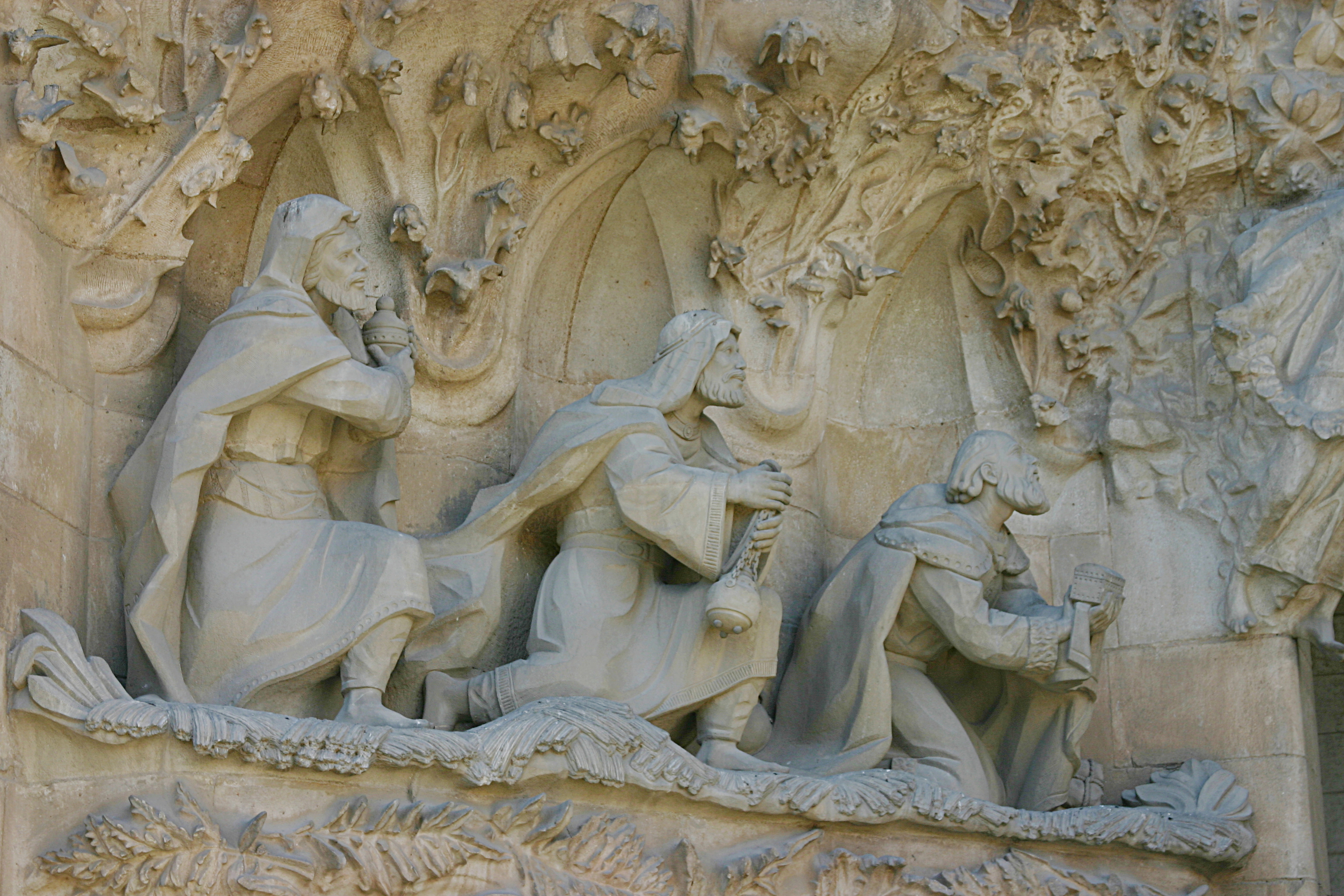 Adoration of the Magi - Nativity Facade - Sagrada Família - Barcelona 2014