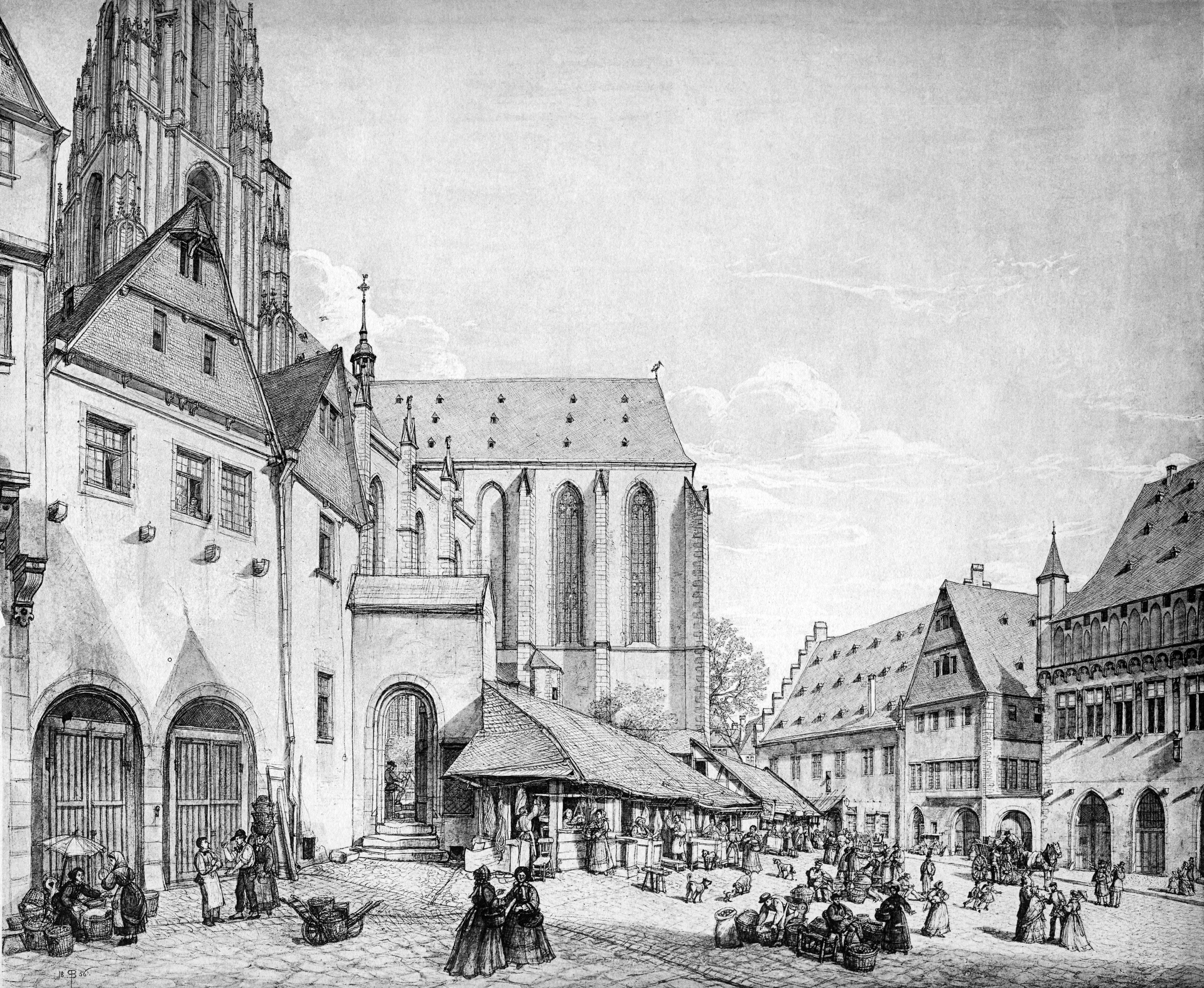 Frankfurt Am Main-Peter Becker-BAAF-028-Der Weckmarkt-1856