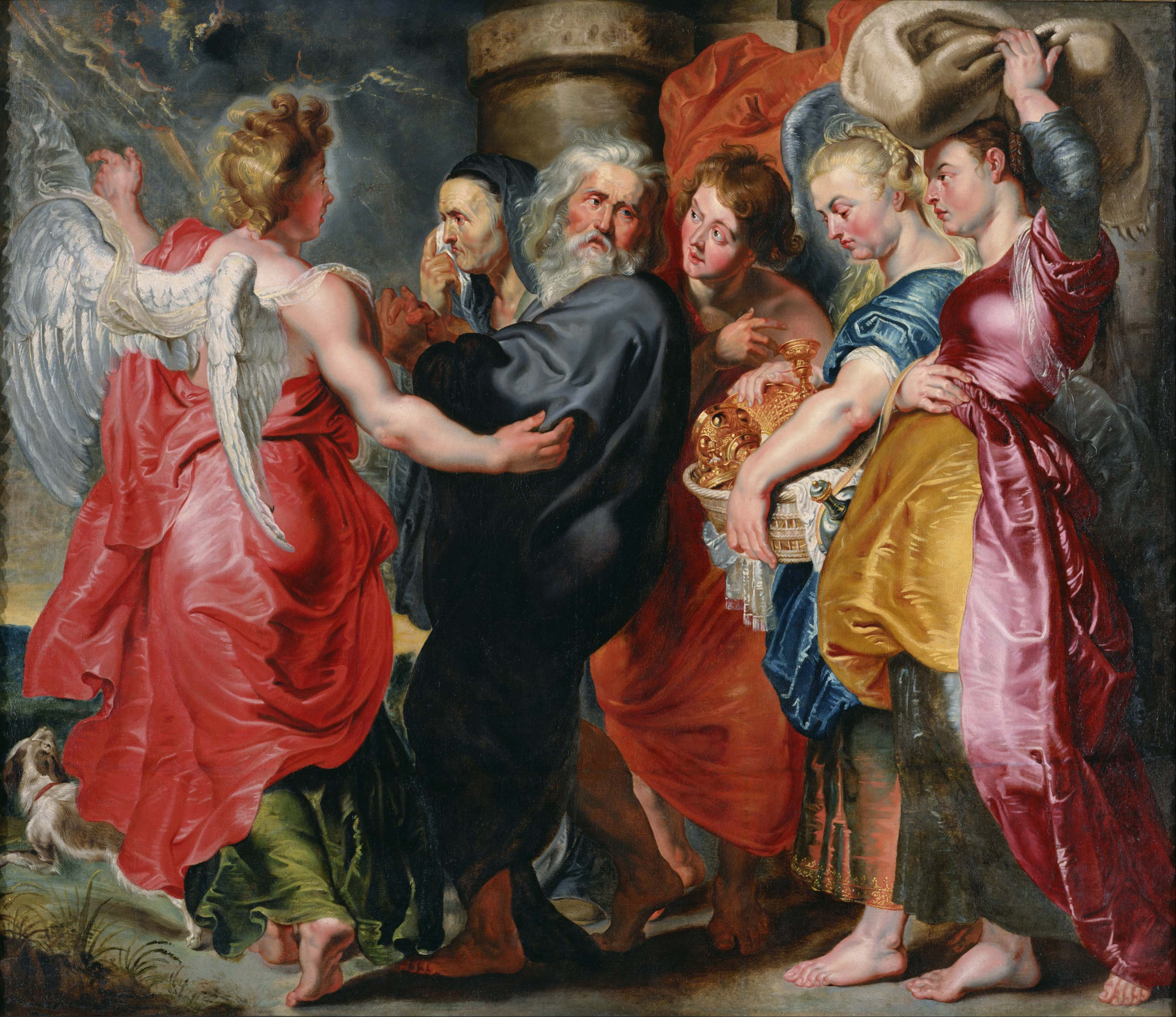 Jacob Jordaens - The Flight of Lot and His Family from Sodom (after Rubens) - Google Art Project