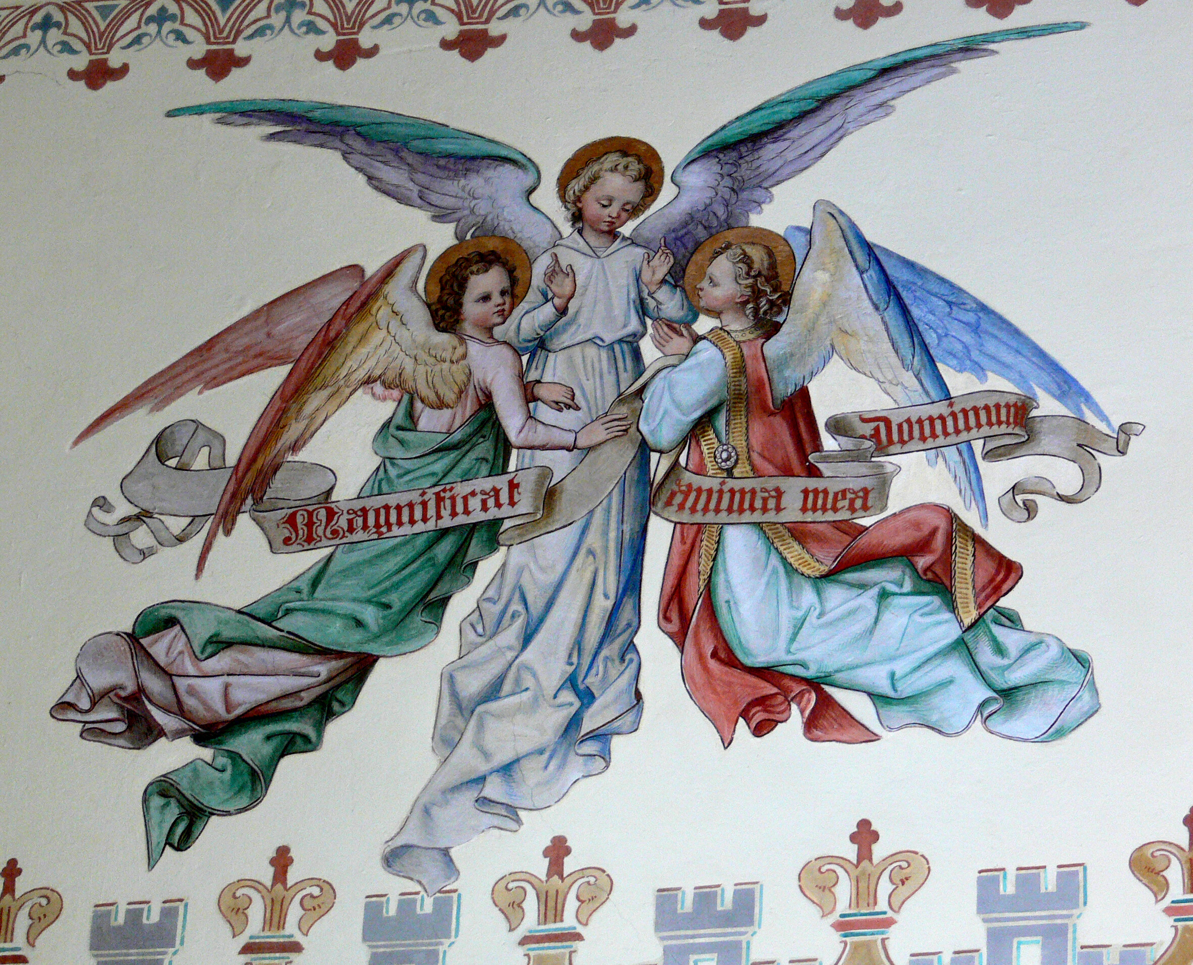 Pfärrenbach Wandmalerei Engel 2
