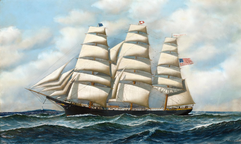 Antonio Jacobsen - The ship Young America at sea