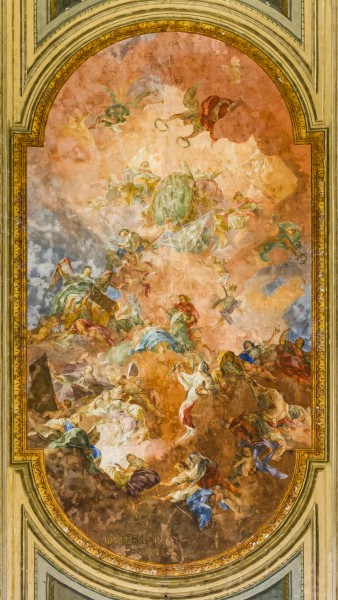 Salone della Meridiana Palazzo degli Studi Museo archeologico Napoli fresco ceiling Bardellino 1781