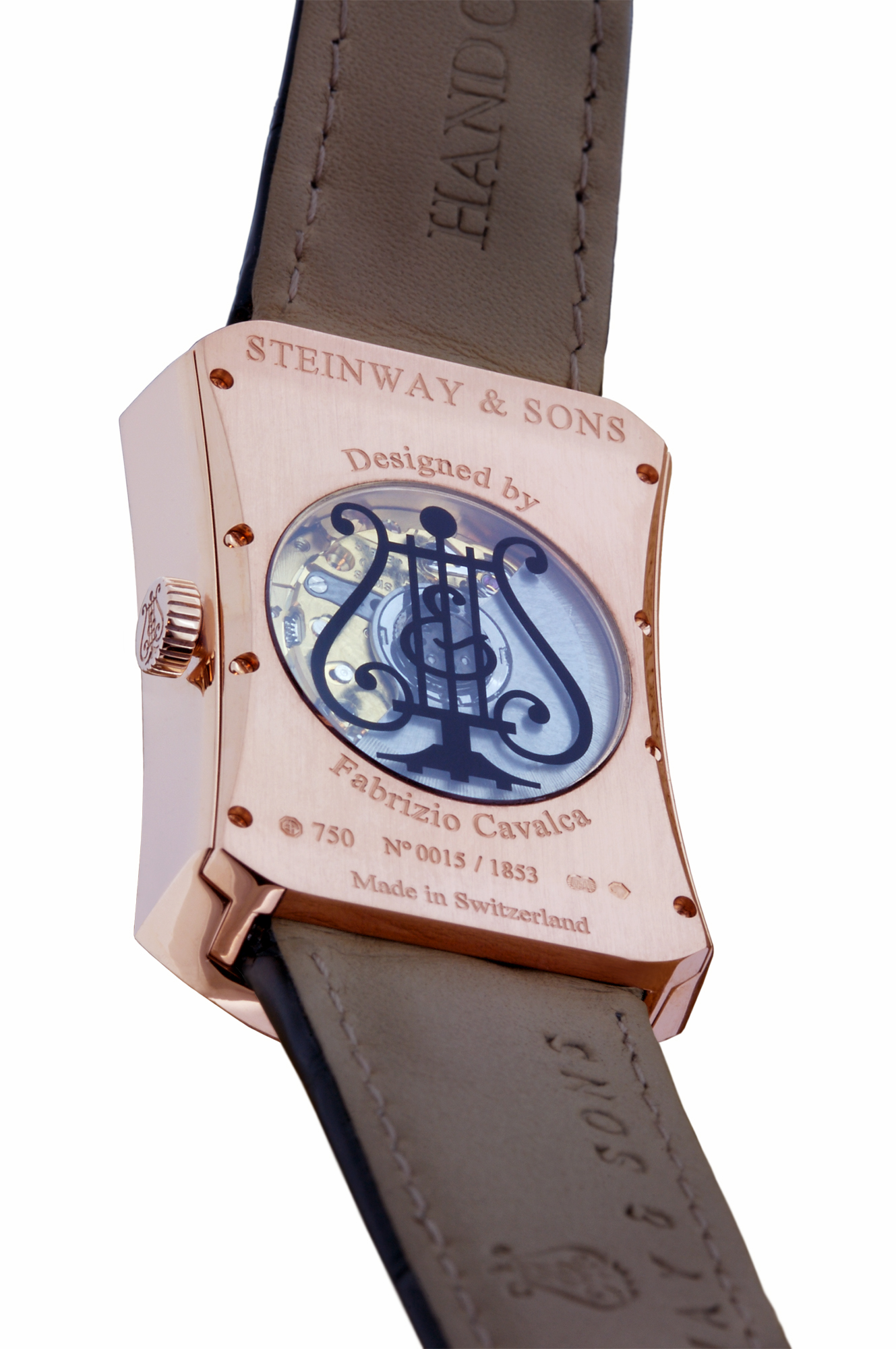 Steinway watch MODEL M RED GOLD BACKSIDE