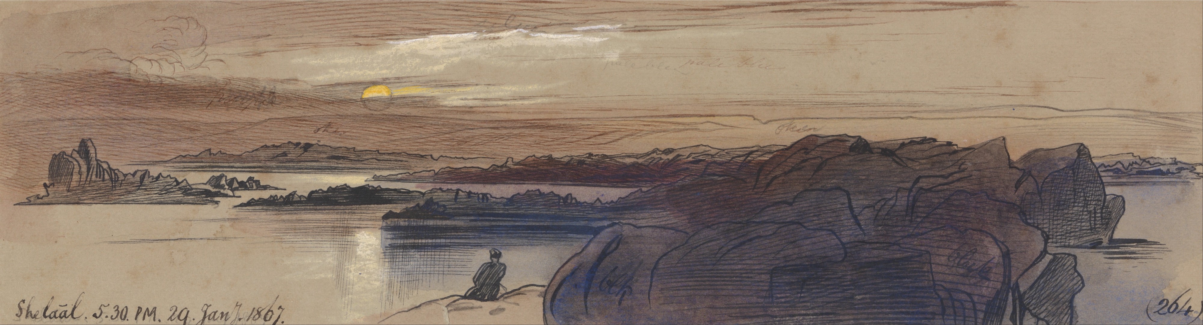 Edward Lear - Shelaal, 5-30 am, 29 January 1867 (264) - Google Art Project