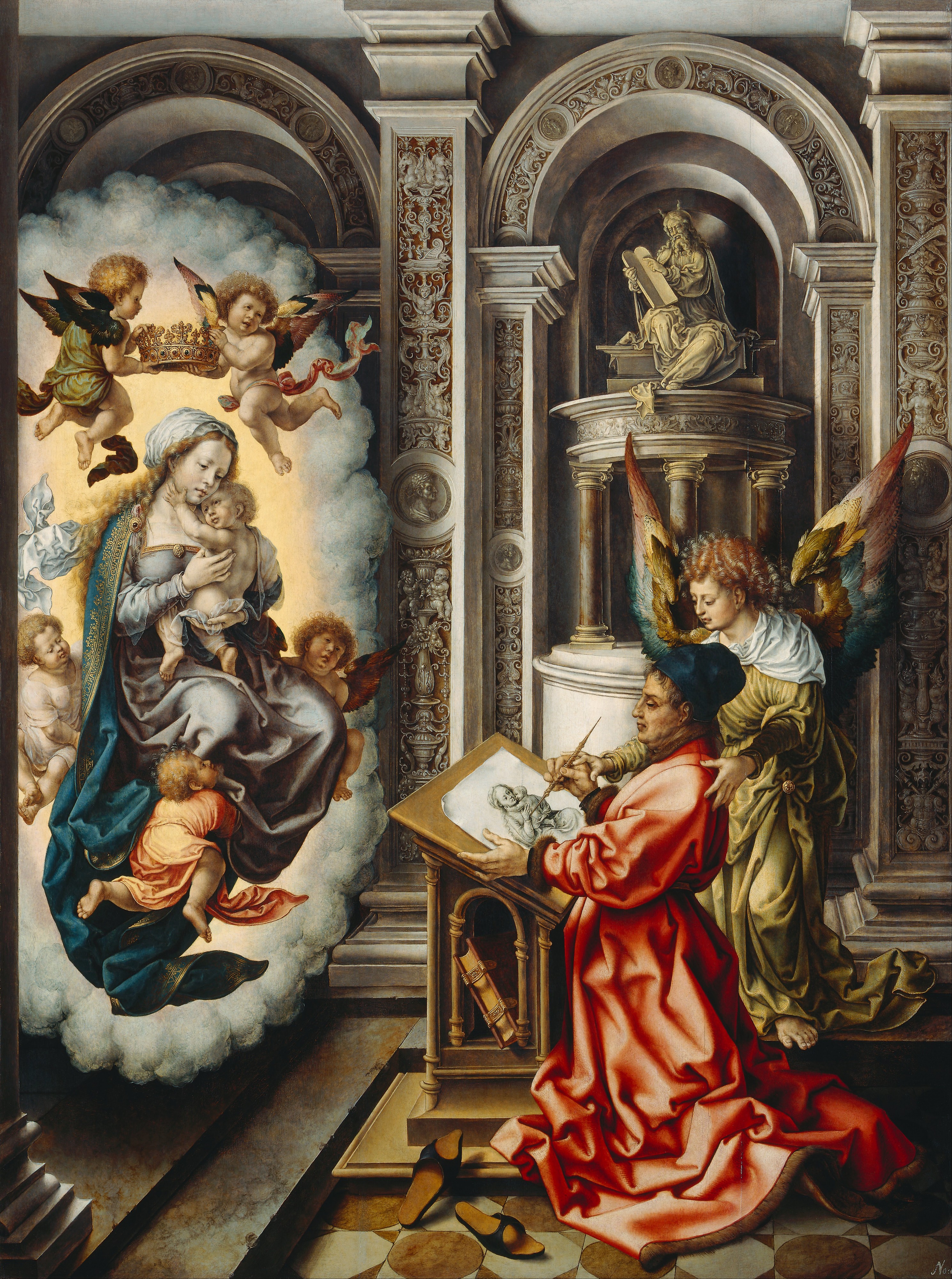 Jan Gossaert - St. Luke Painting the Madonna - Google Art Project