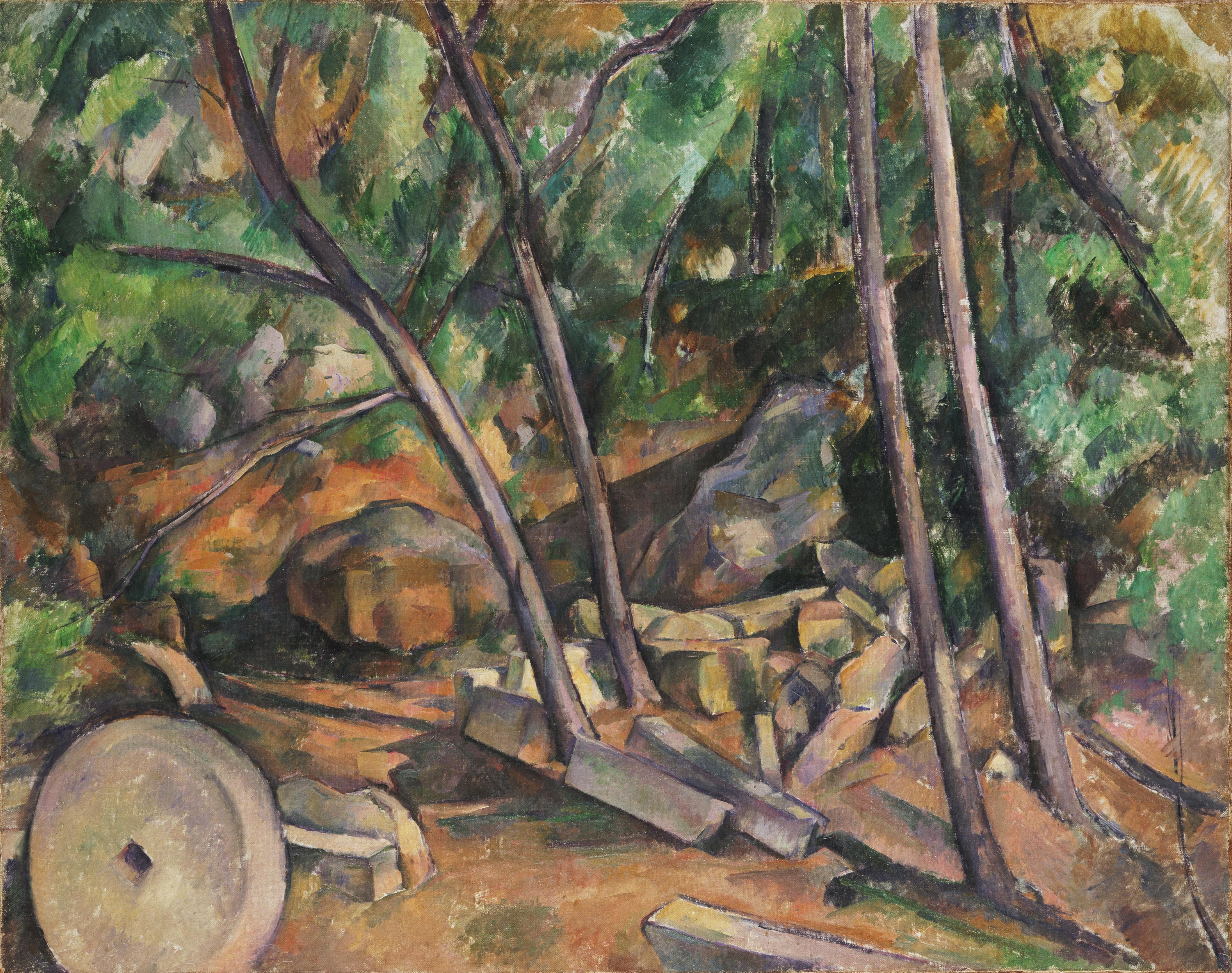 Paul Cézanne - Millstone in the Park of the Château Noir