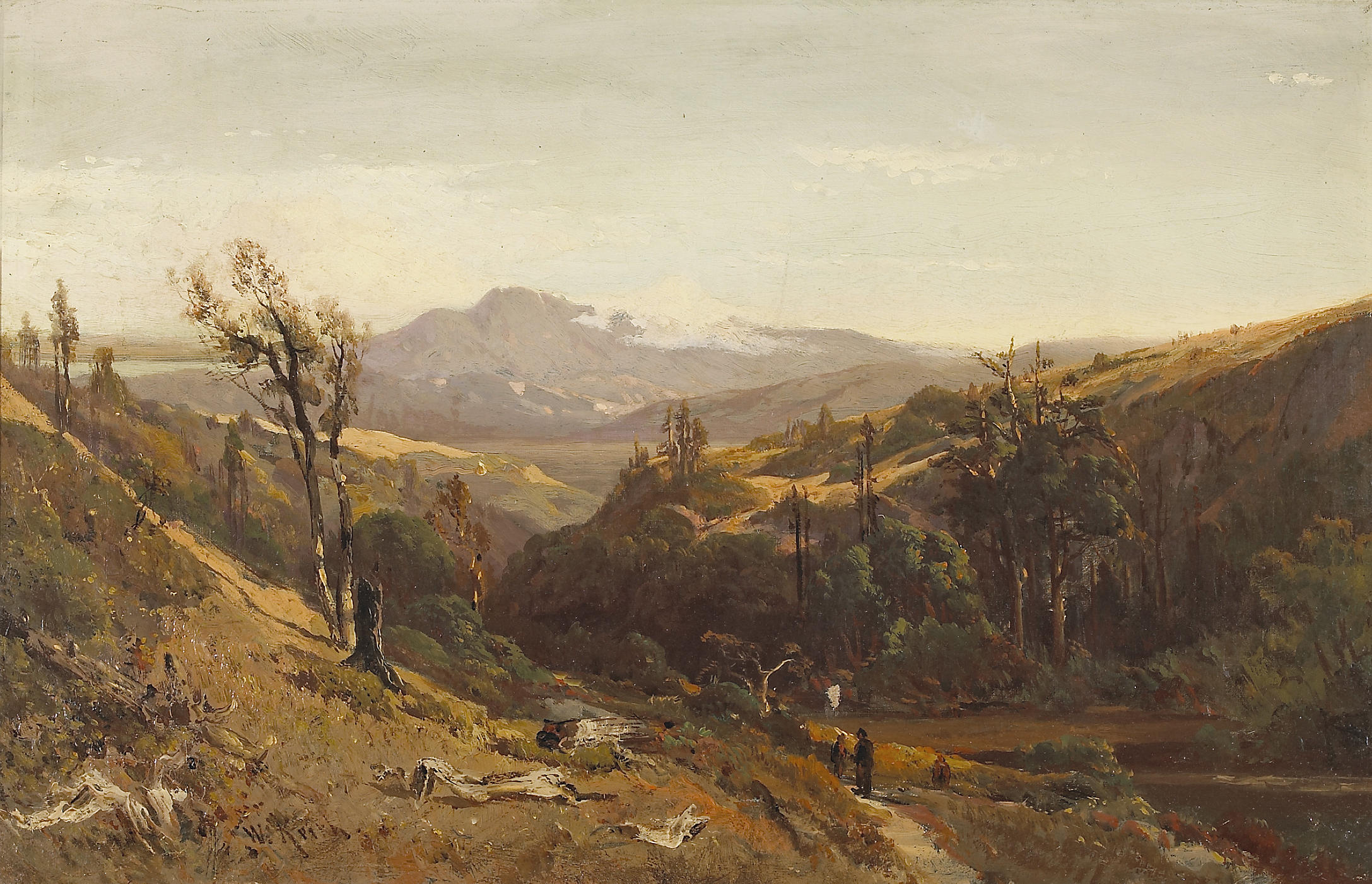 A Trail through the Hills with Mt Tamalpais Beyond by William Keith