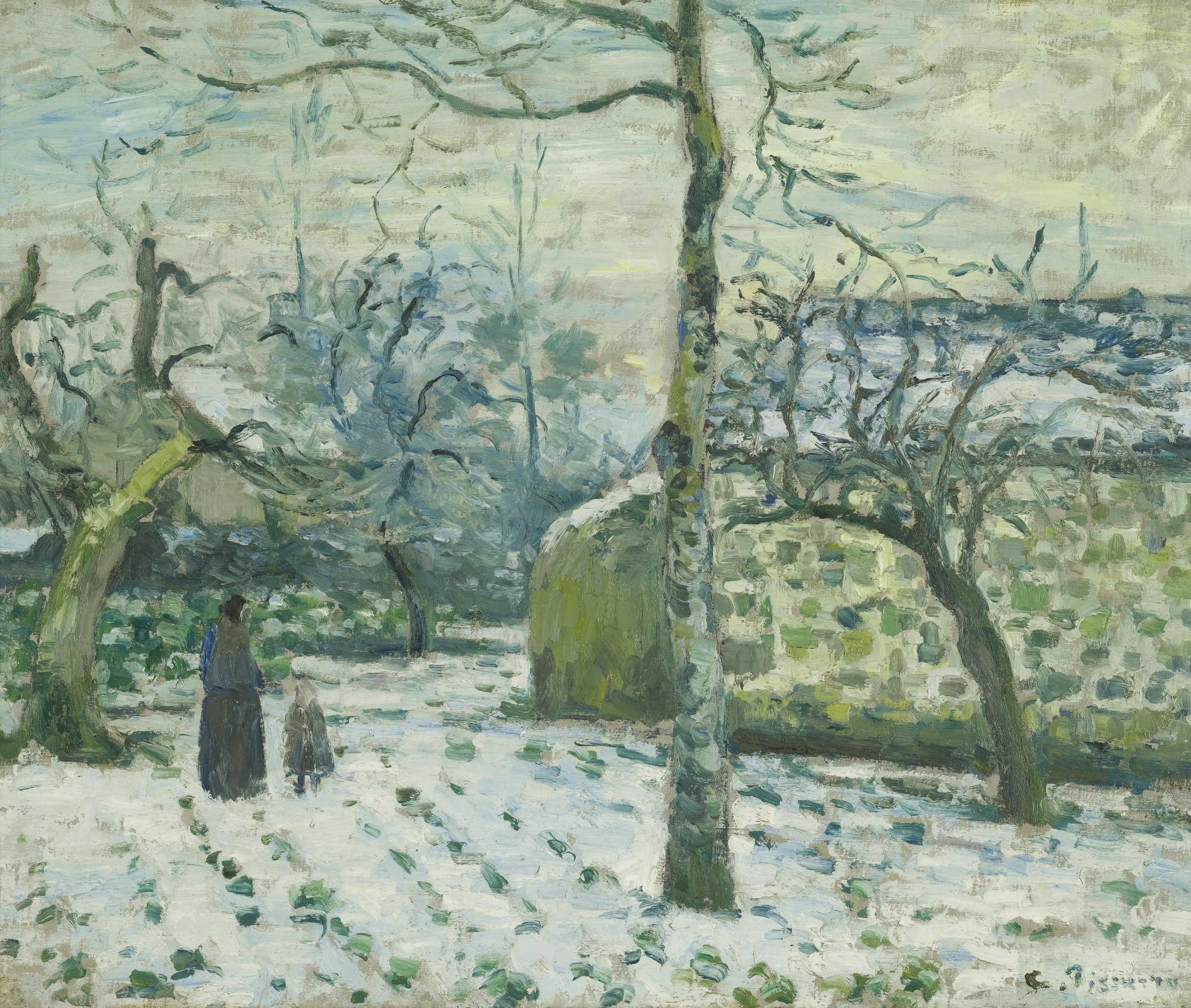 Camille Pissarro - Effet de neige à Montfoucault (c.1874)