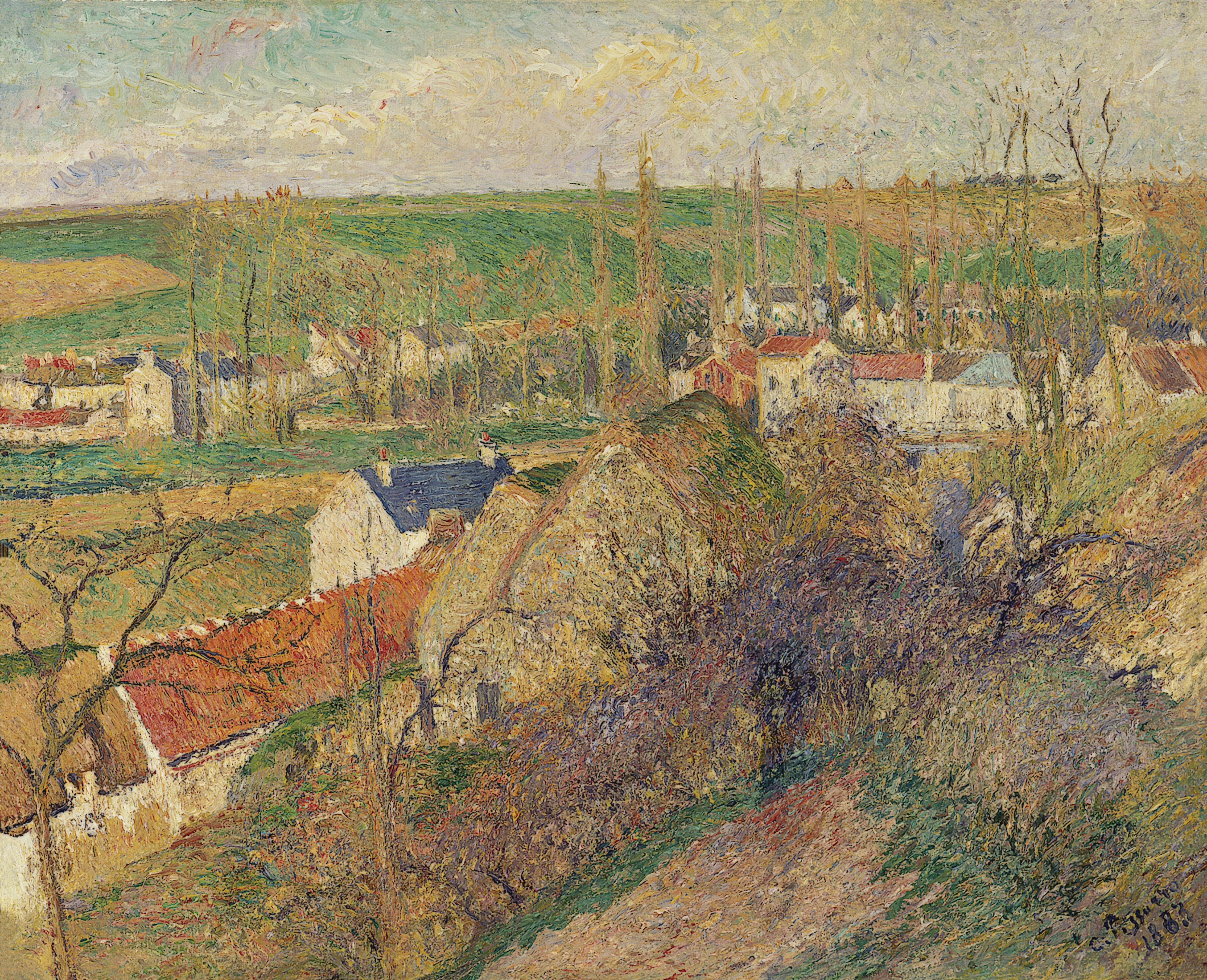 Camille Pissarro - Vue sur le village d'Osny (1883)