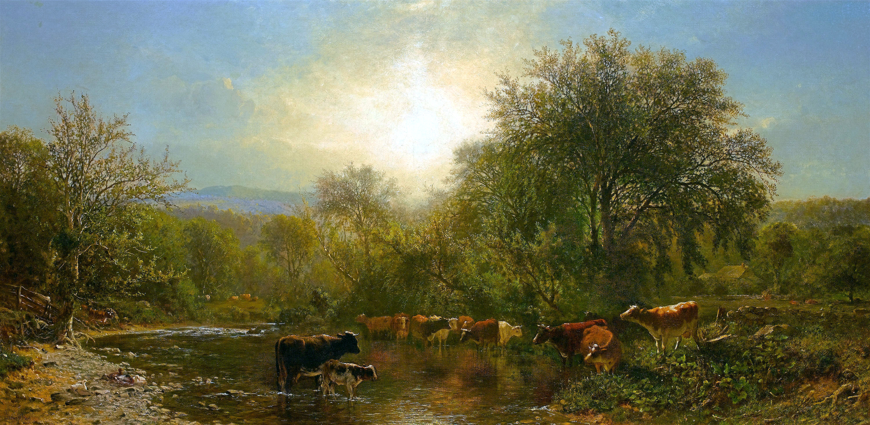 Cows Watering-James McDougal Hart-1865