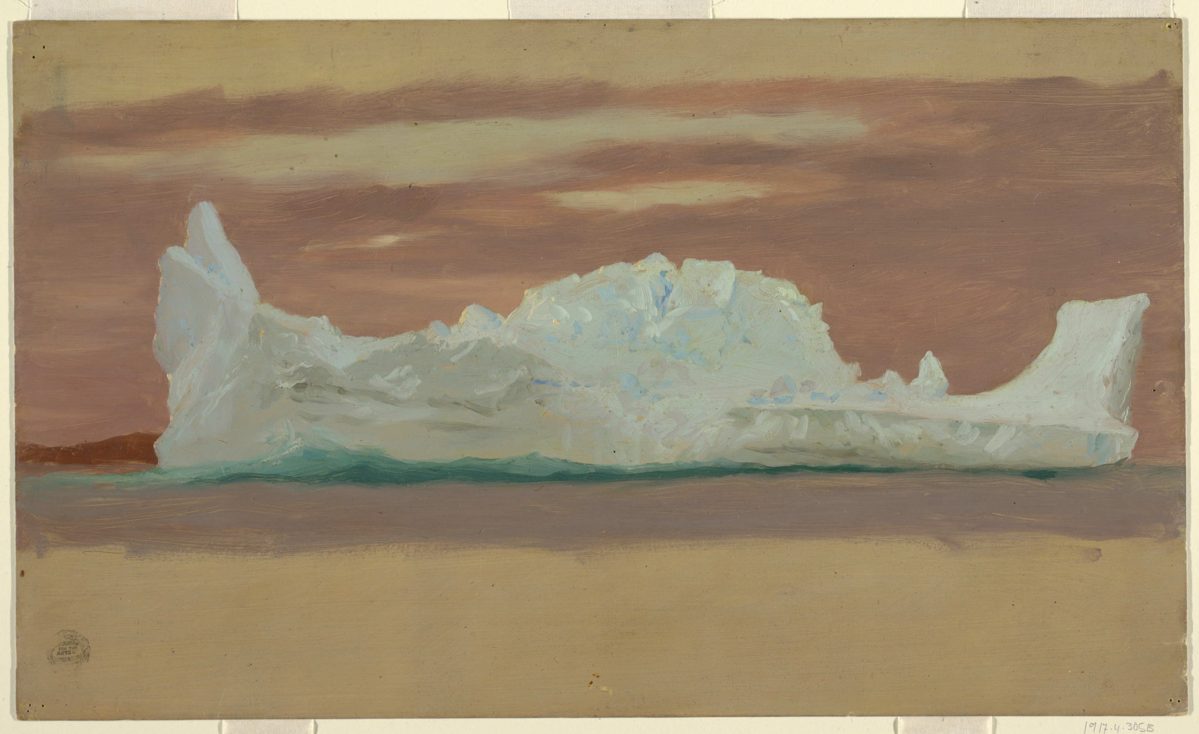 Drawing, Floating Icebergs under Cloudy Skies, Newfoundland, July 1859 (CH 18196757)