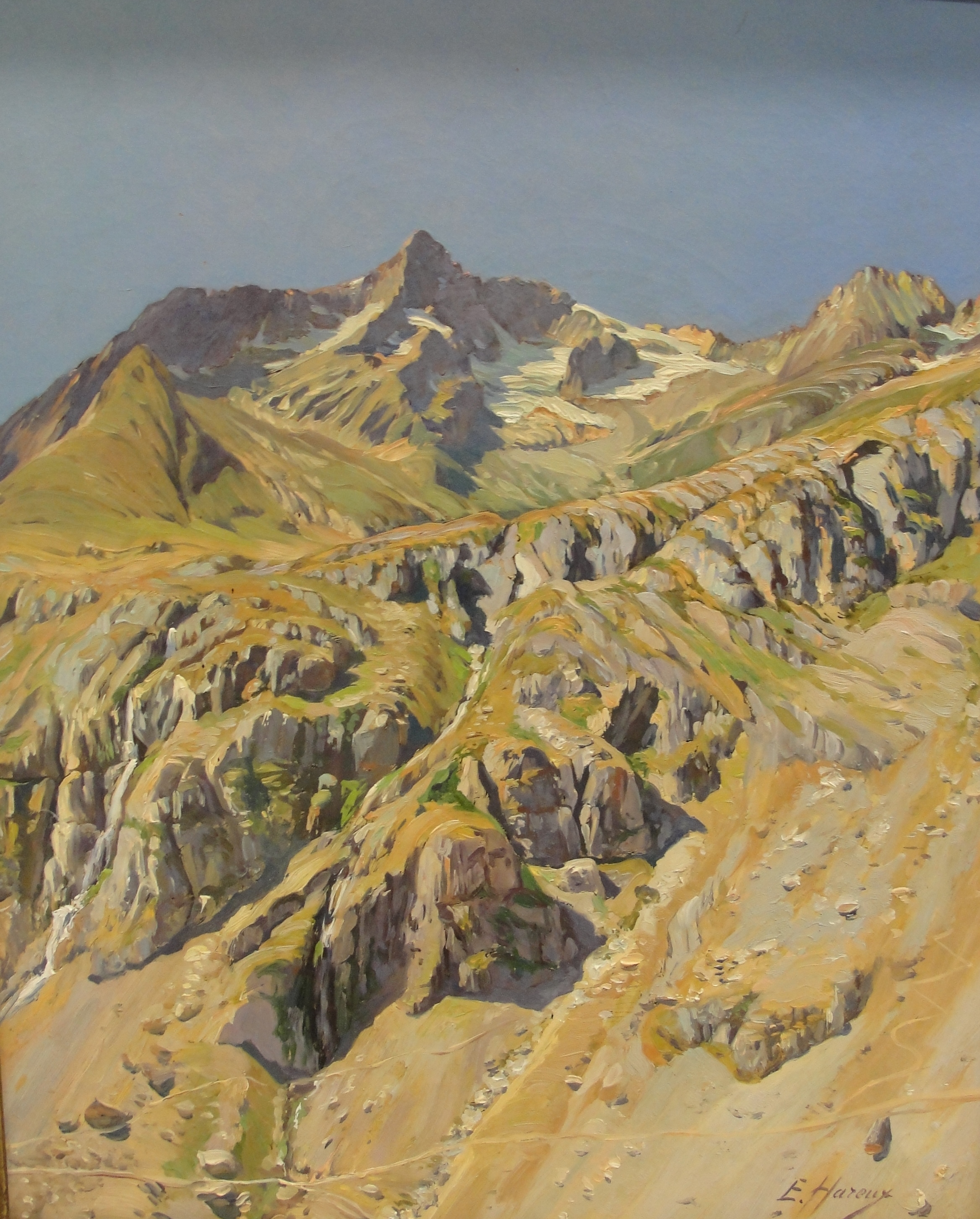Ernest Hareux, vue sur le Pic du Combeynot, massif des Ecrins