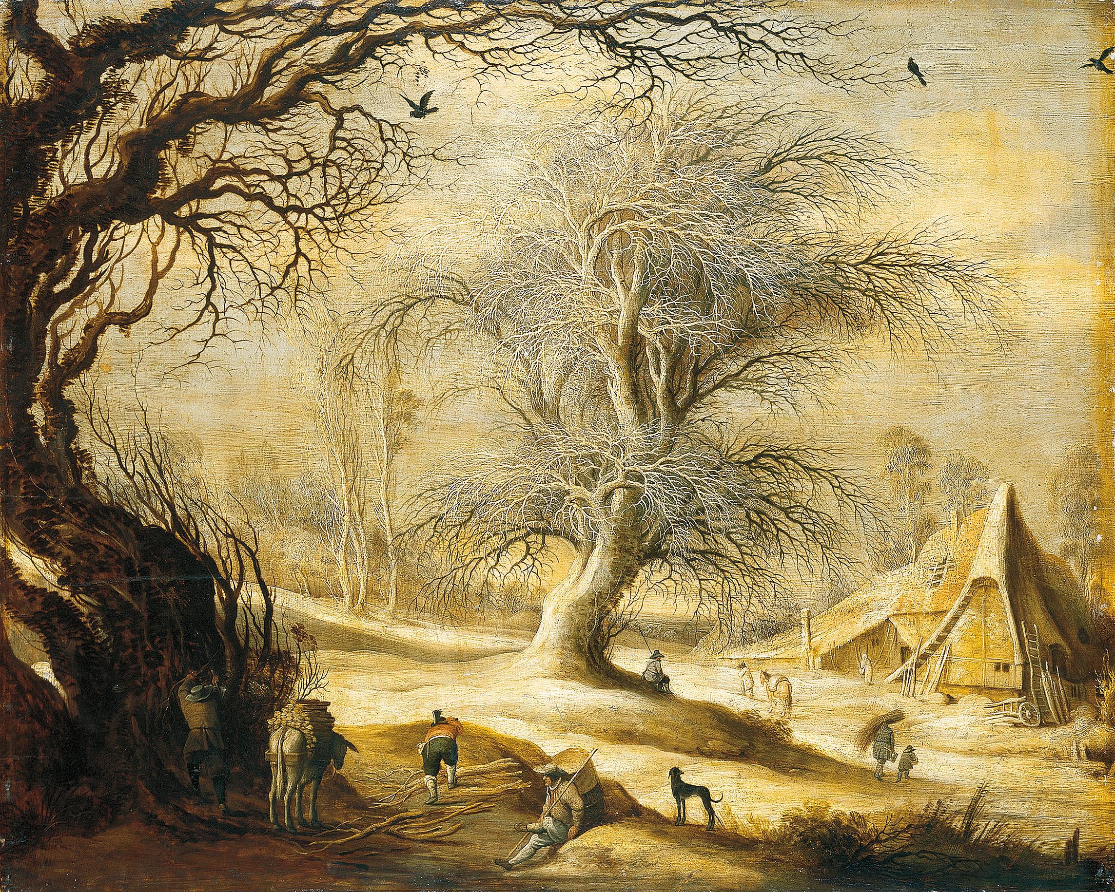 Gijsbrecht Leytens - Winter Landscape with Woodcutters