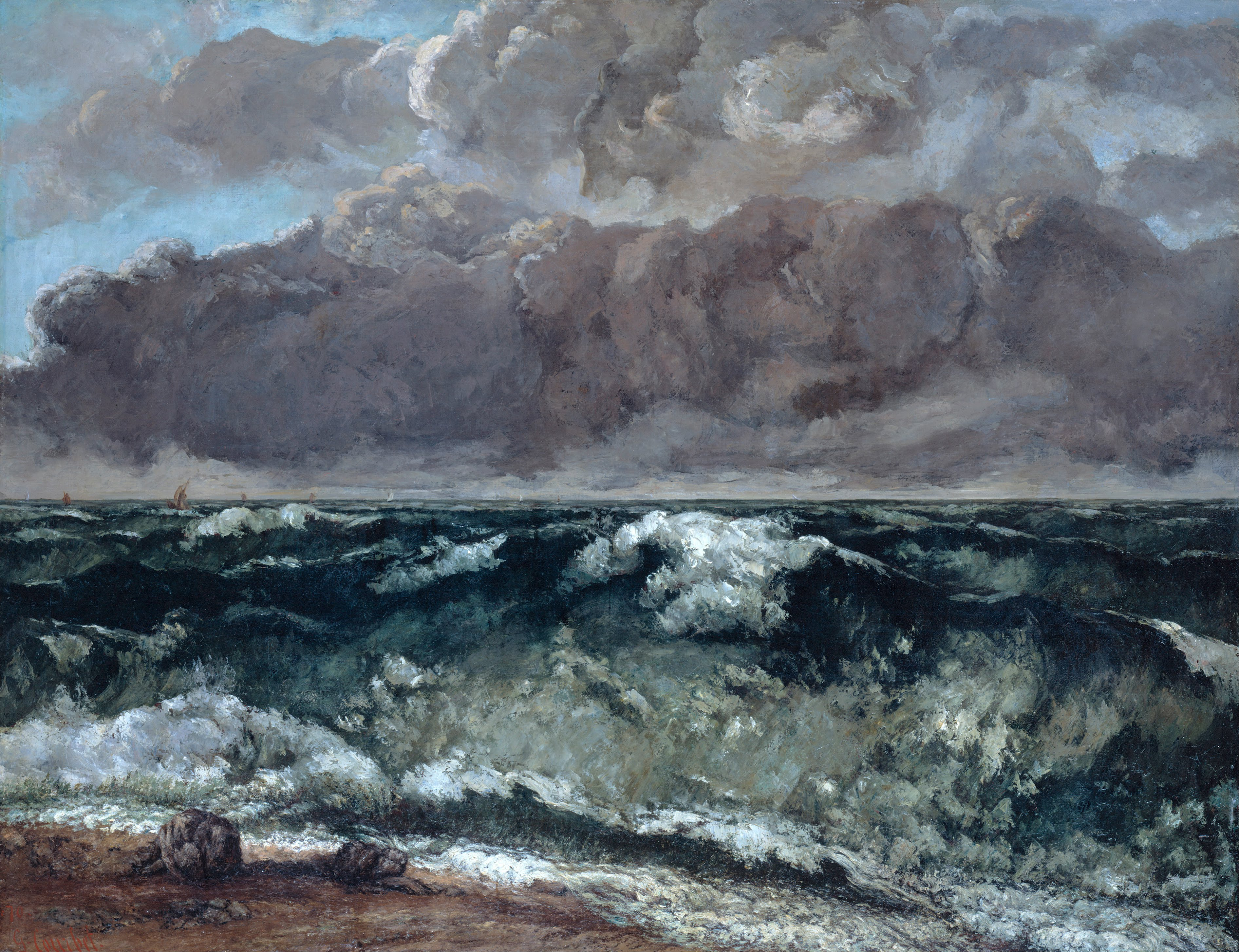 Gustave Courbet - La vague - Google Art Project