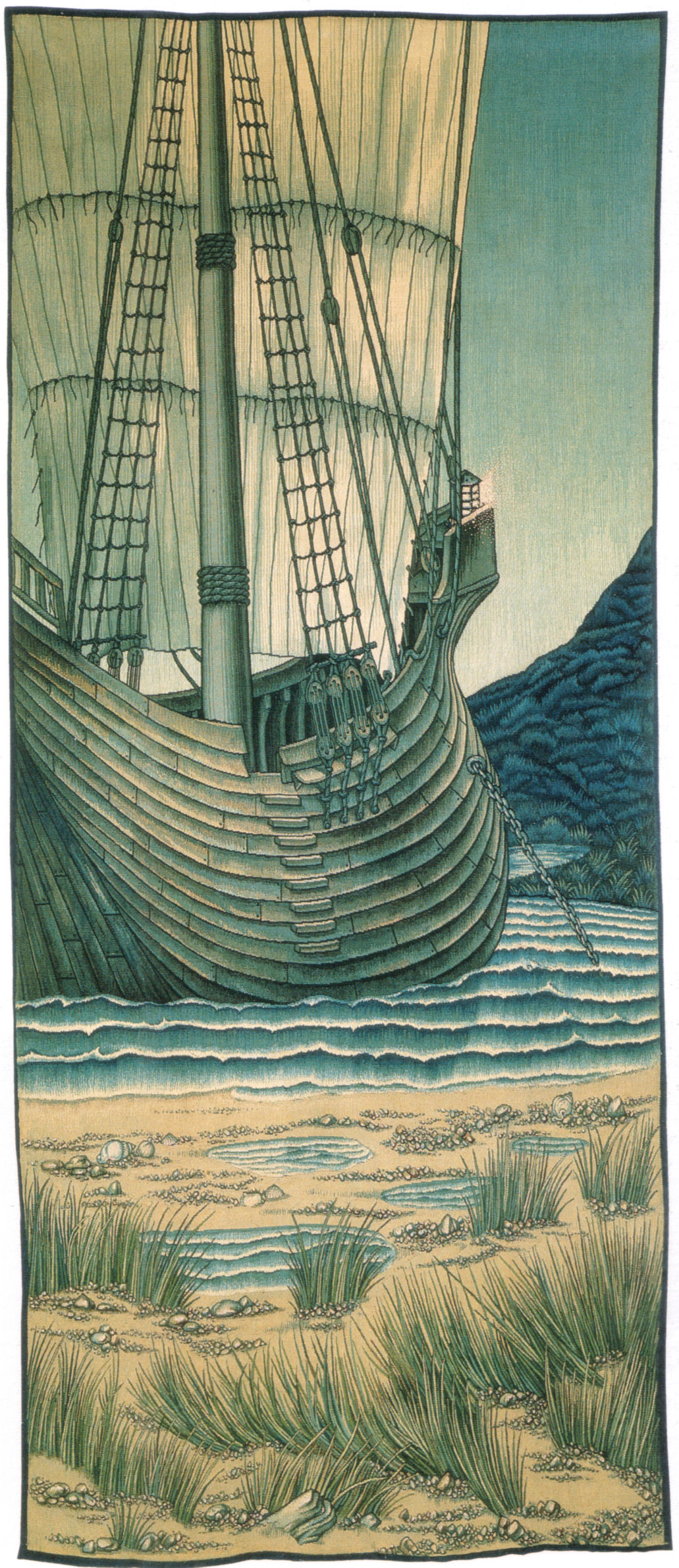 Holy Grail tapestry The Ship