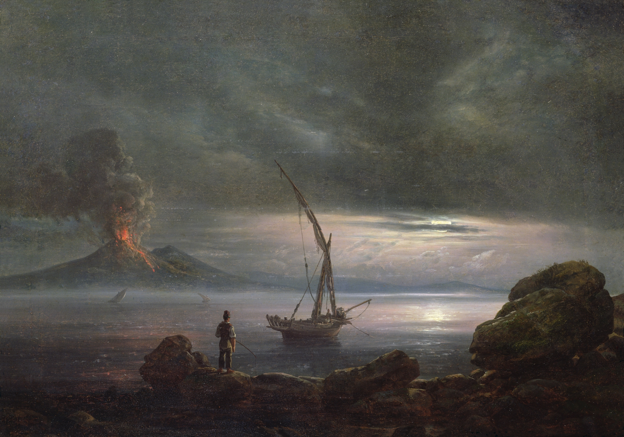 Johan Christian Claussen Dahl - Vulkanen på kvelden, Sicilia
